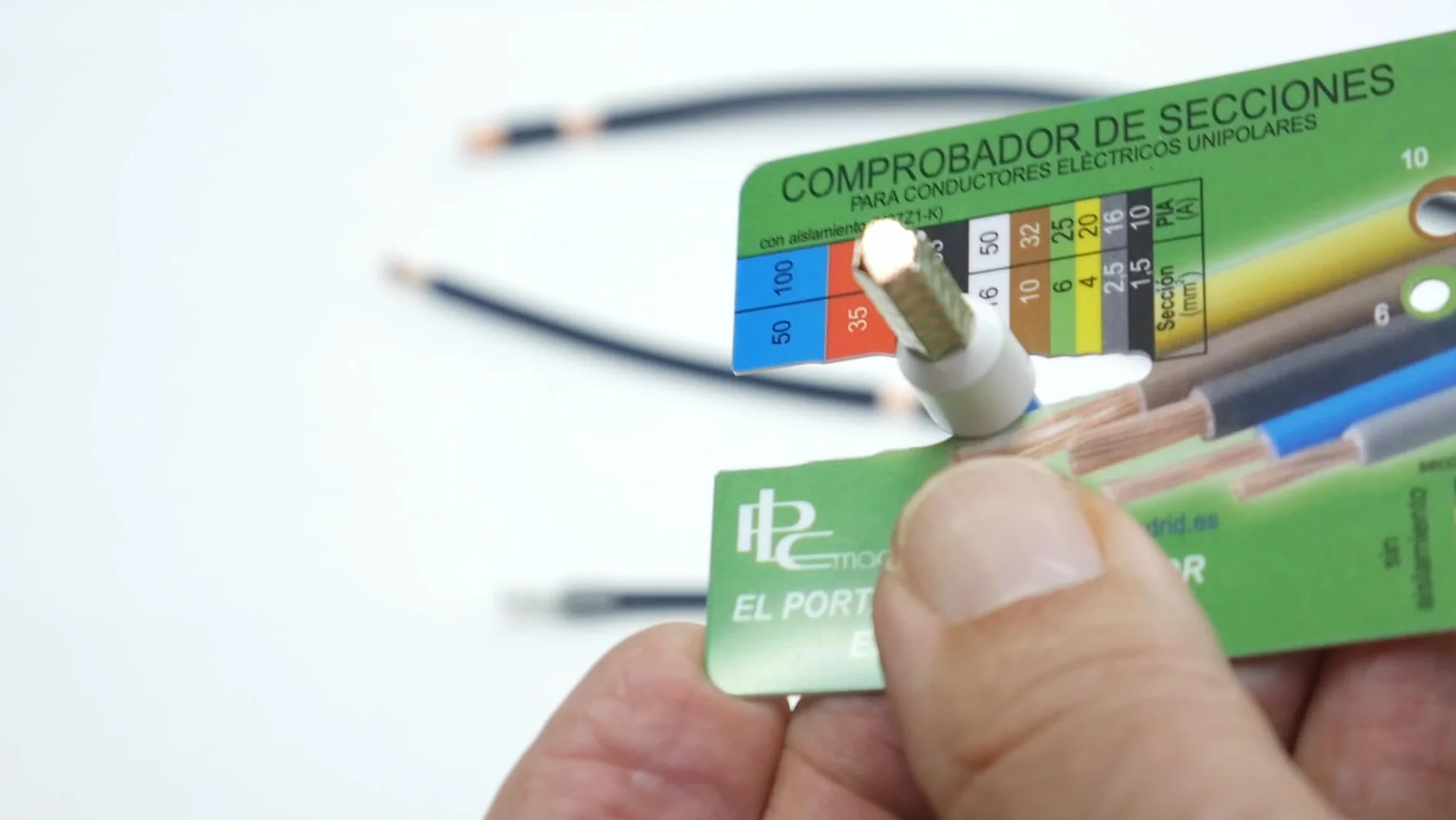 Genérico Comprobador de secciones de conductores eléctricos