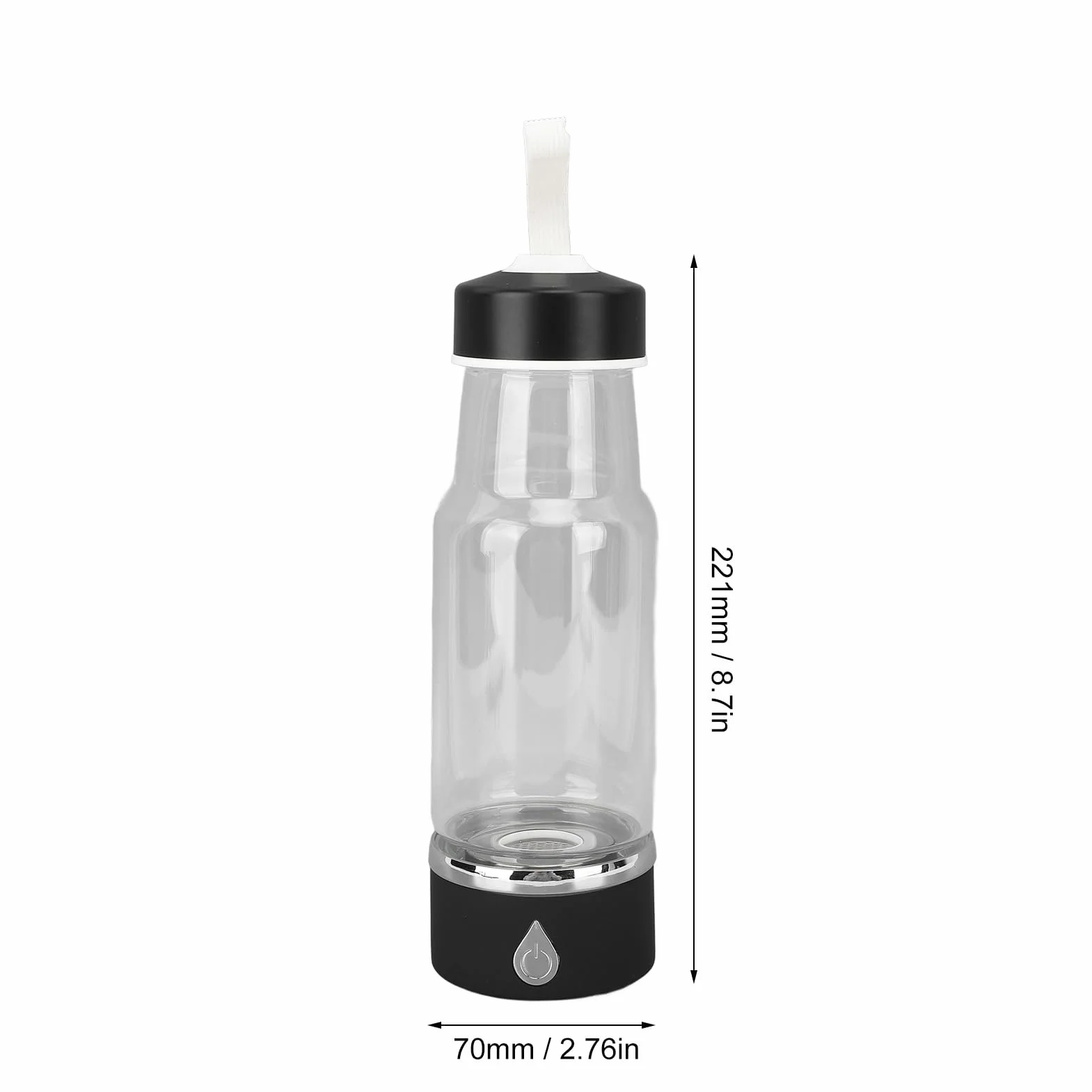 POENVFPO Generador de Agua Rica en Hidrógeno, Botella de Agua de Hidrógeno Recargable Portátil, Iones Negativos de Alta Concentración, 420 Ml con Tecnología SPE/PEM, Carga USB para el