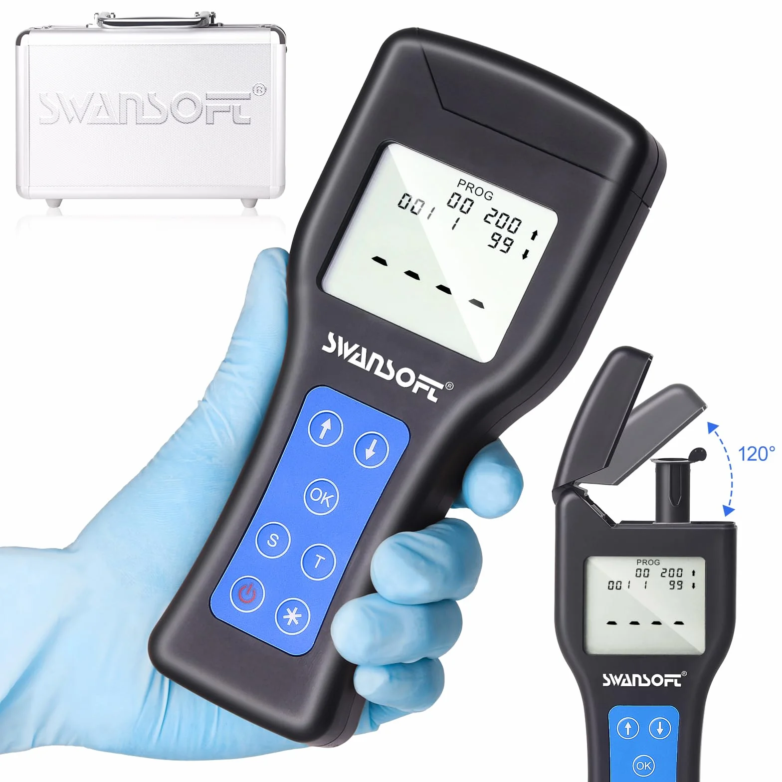 Detector de fluorescencia ATP portátil, probador de limpieza de superficie portátil, detector rápido ATP (hisopo no incluido)