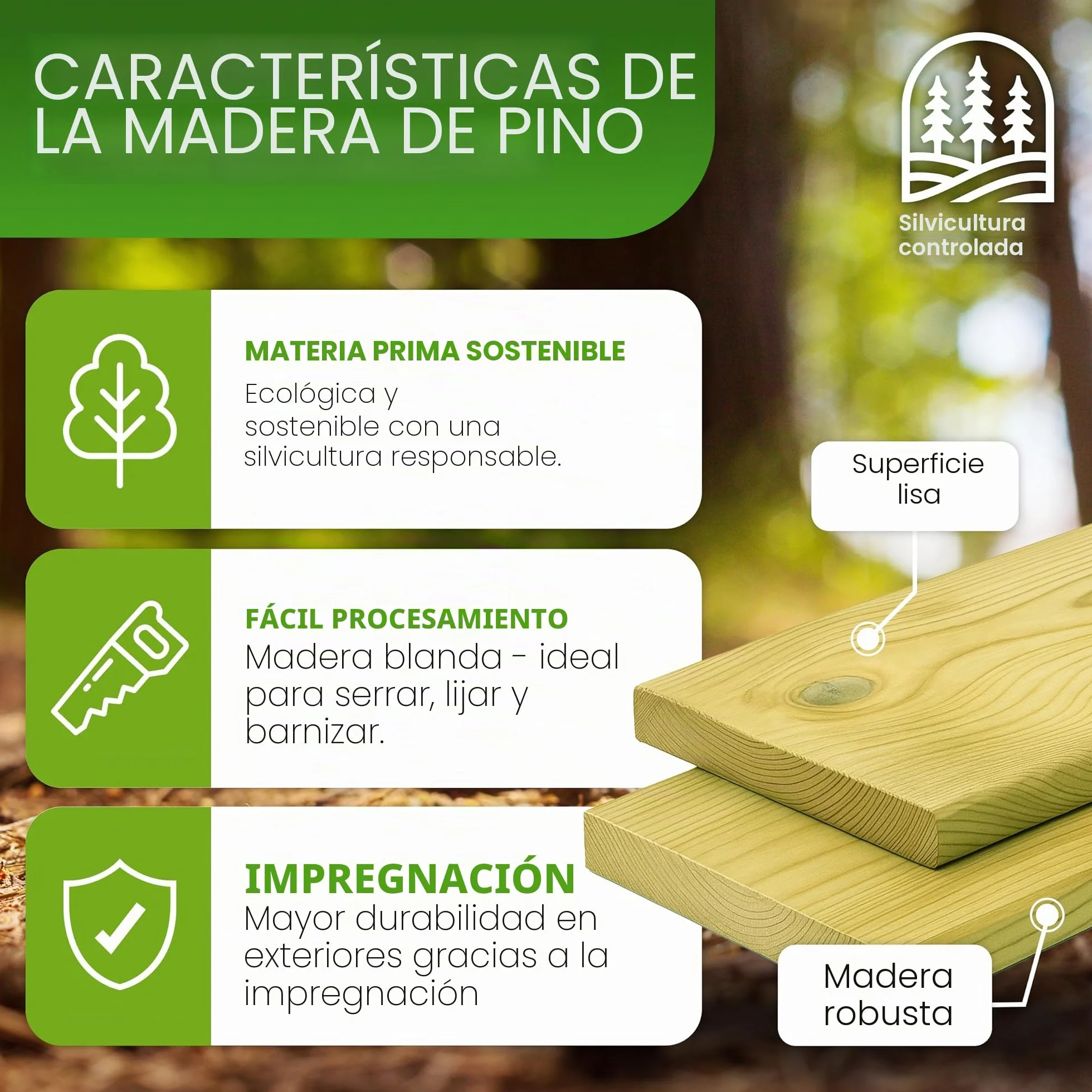 Gartenwelt Riegelsberger Tabla de madera de pino 20x145 mm longitud 120 cm impregnada bordes lisos
