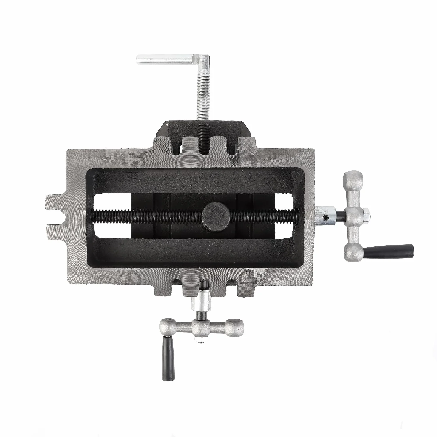 KATSU Tornillo de Banco Cruzado 3" 75mm, Resistente Tornillo de Prensa de Taladro de Banco de Mesa de Deslizante Cruzado Mecánico de 2 Ejes para Fresadora Taller