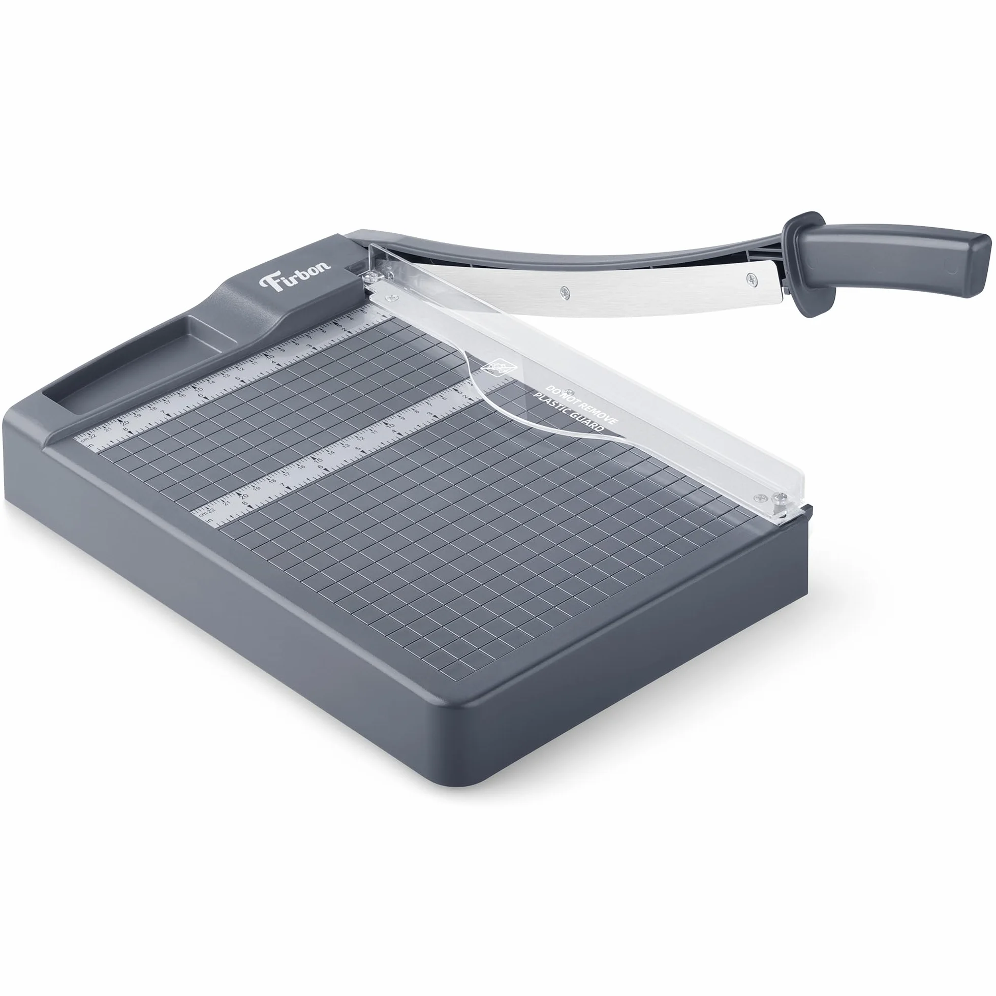 Firbon Guillotina Cortadora de Papel 30 cm, Capacidad de Corte de hasta 12 Hojas A4 80 g/m², con Bloqueo de Seguridad y Regla de Precisión, para Oficina, Escuela, Manualidades y Fotos