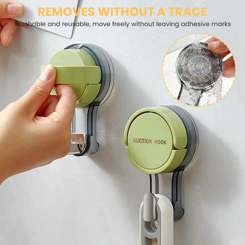 Gancho Ventosa Baño, 3 Piezas Perchas Baño Sin Taladro, Suction Hooks, Perchas Adhesivas Fuertes, Cuelga Toallas para Cocina Oficina Habitación