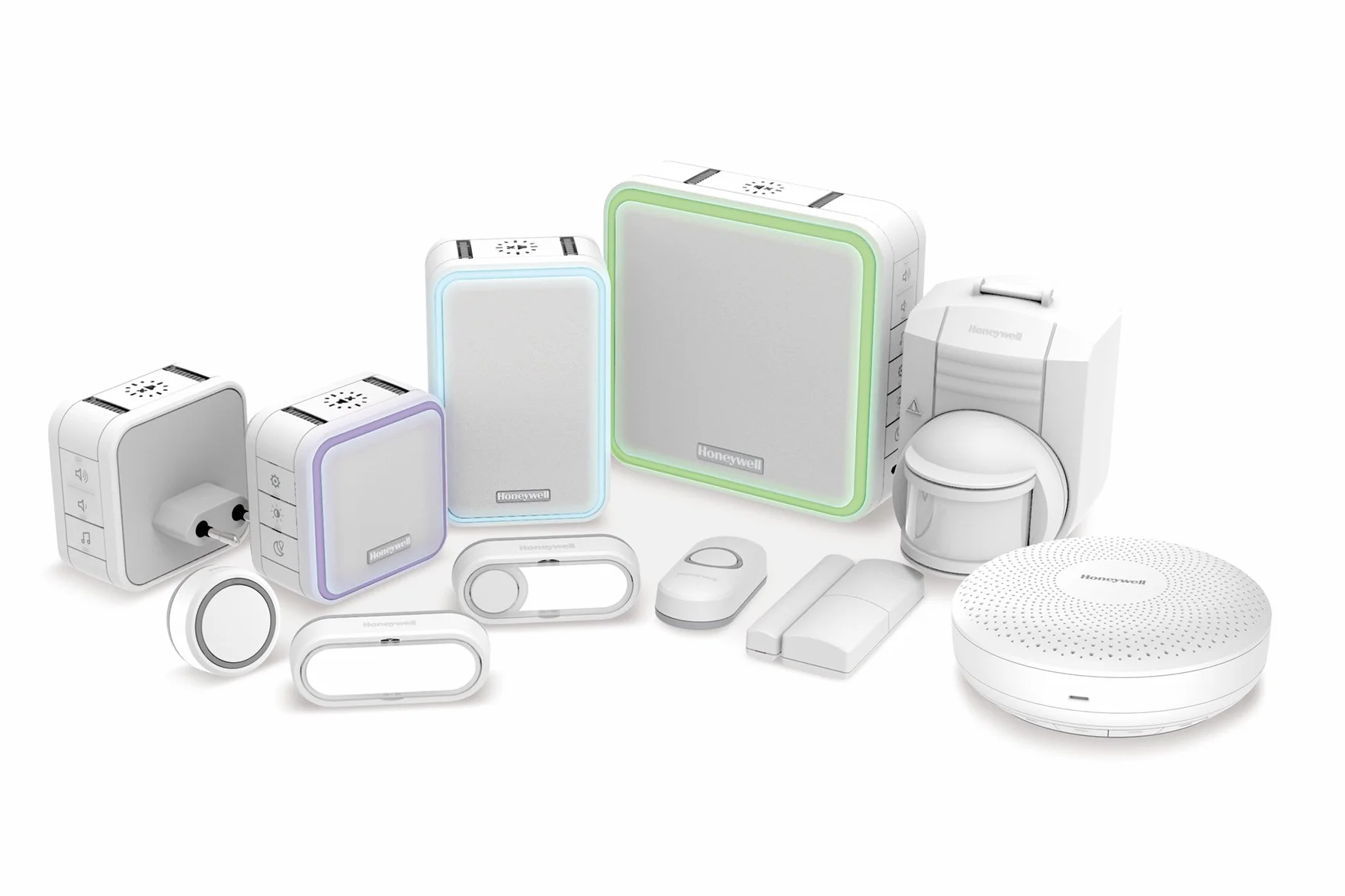 Honeywell Home DC311SP2 Serie 3, Timbre Inalámbrico Enchufable con Pulsador (Blanco)