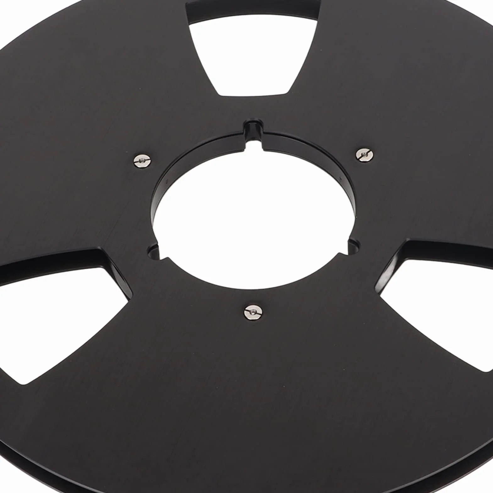 1 Uds. Carrete de Cinta Vacío de 1/4 10 Pulgadas, Carrete Abierto Cinta de Audio Carrete Vacío Carrete de Aluminio Grifo Ereel para Nab Reel. (Negro)
