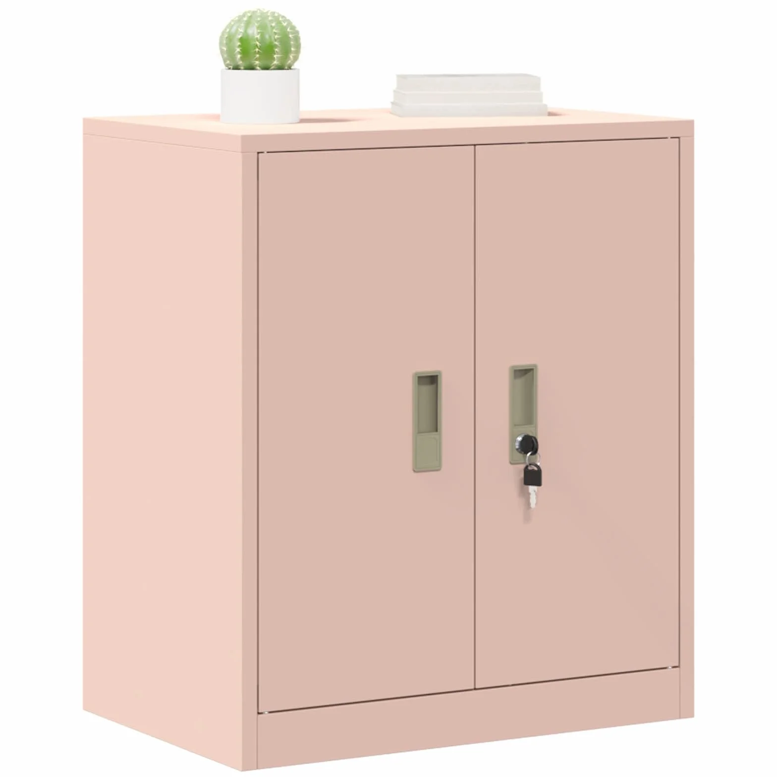 vidaXL Armario de Almacenamiento Rosa 60x40x70 cm Acero con Cerradura