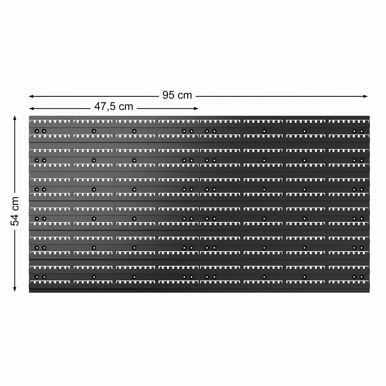 MONZANA® Organizador de Herramientas de Pared 95x54cm Paneles Perforados Ampliables Portaherramientas Sistema Almacenamiento Orden Taller 54 Piezas