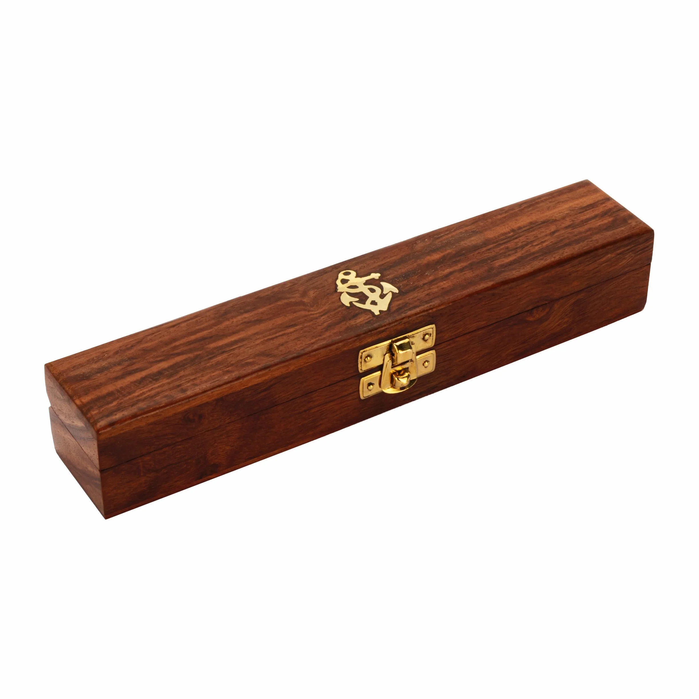 NKlaus Compás de latón 21 cm en caja de madera