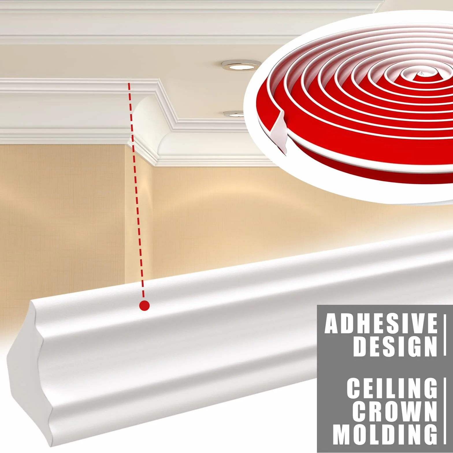 Moldura Autoadhesiva Flexible Tira de Ajuste 5m TPE Triangular 12x9mm para Decoración de Pisos y Bordes de Pared