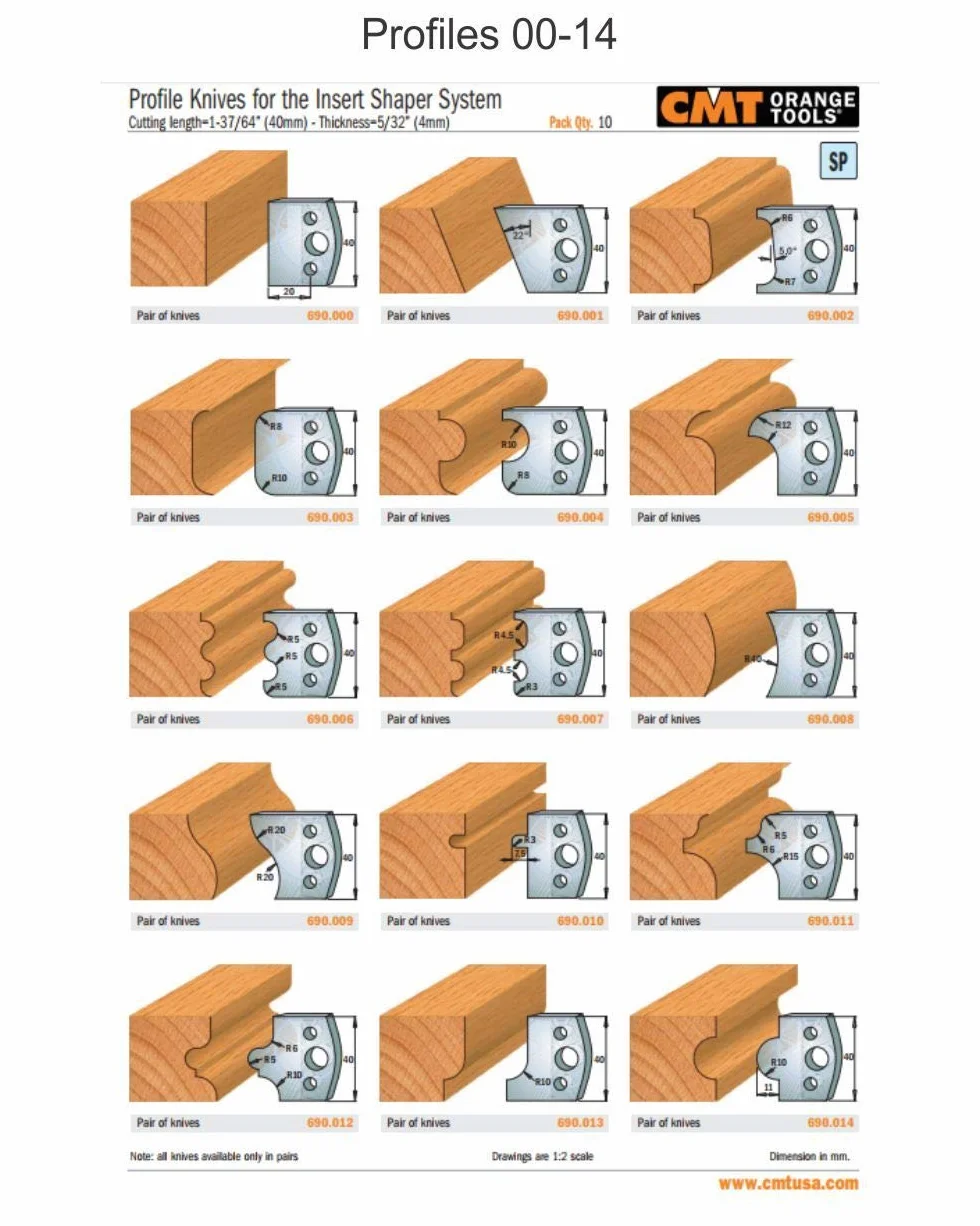 CMT ORANGE TOOLS 690.095 - PAR DE CUCHILLAS SP 40x4mm