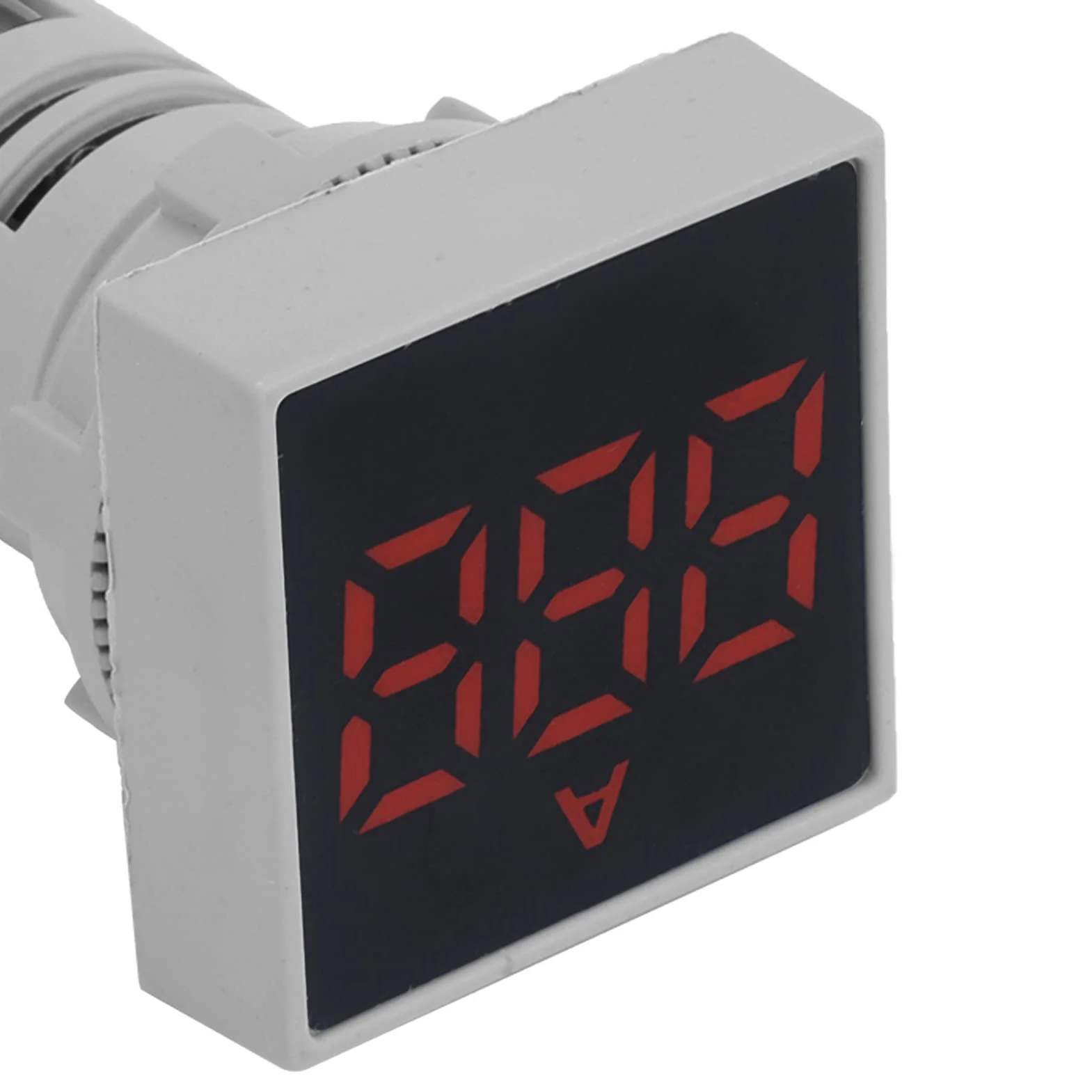 Fafeicy Amperímetro digital, AD16-22FSA AC 220V Medidor de corriente digital Luz de señal cuadrada Medidor de corriente Panel mate Amperímetro Luz indicadora de señal, para electricidad(rojo)