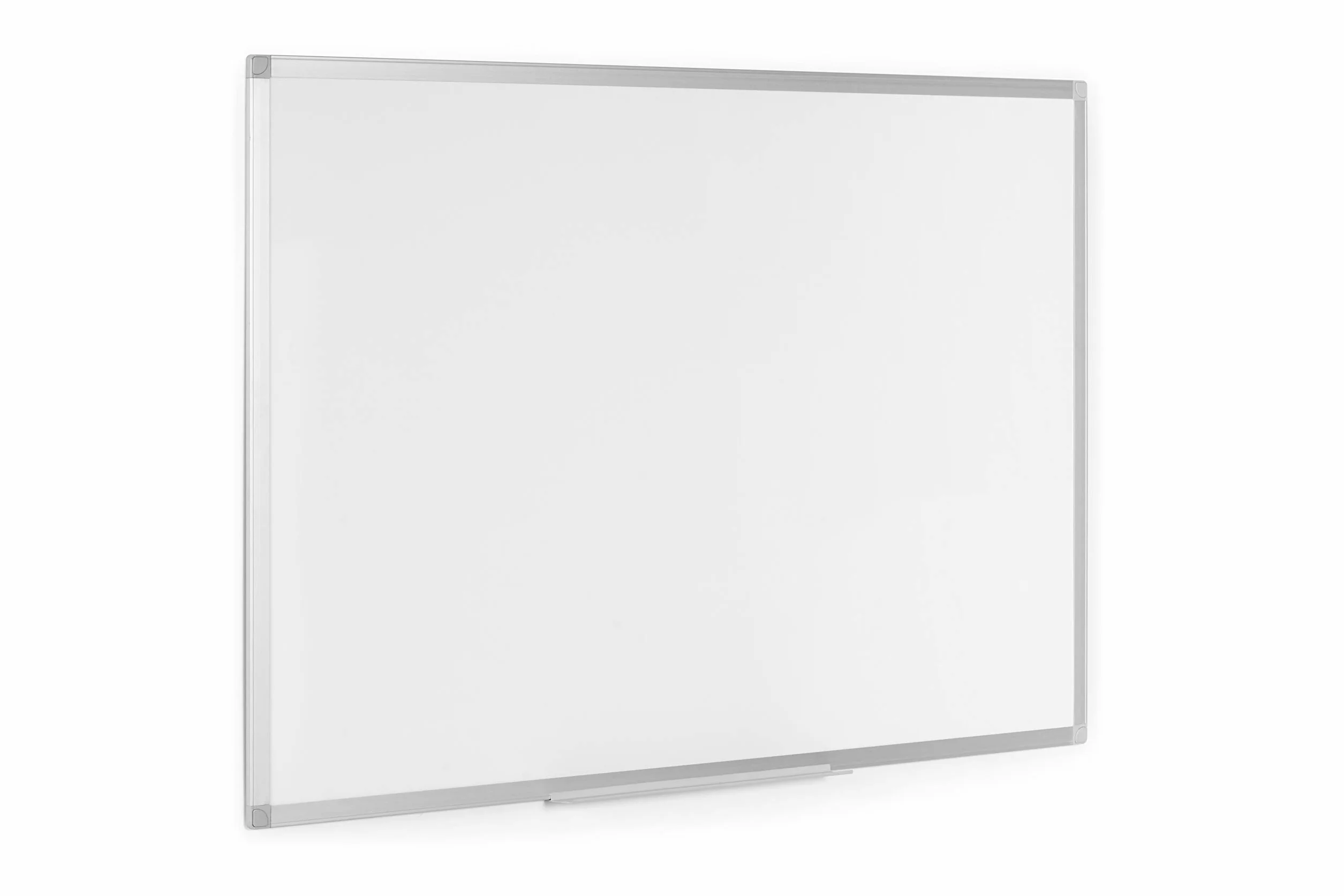 Pizarra Blanca Magnética 105 x 75 cm Acero Lacado Borrado en Seco Marco Aluminio Bandeja