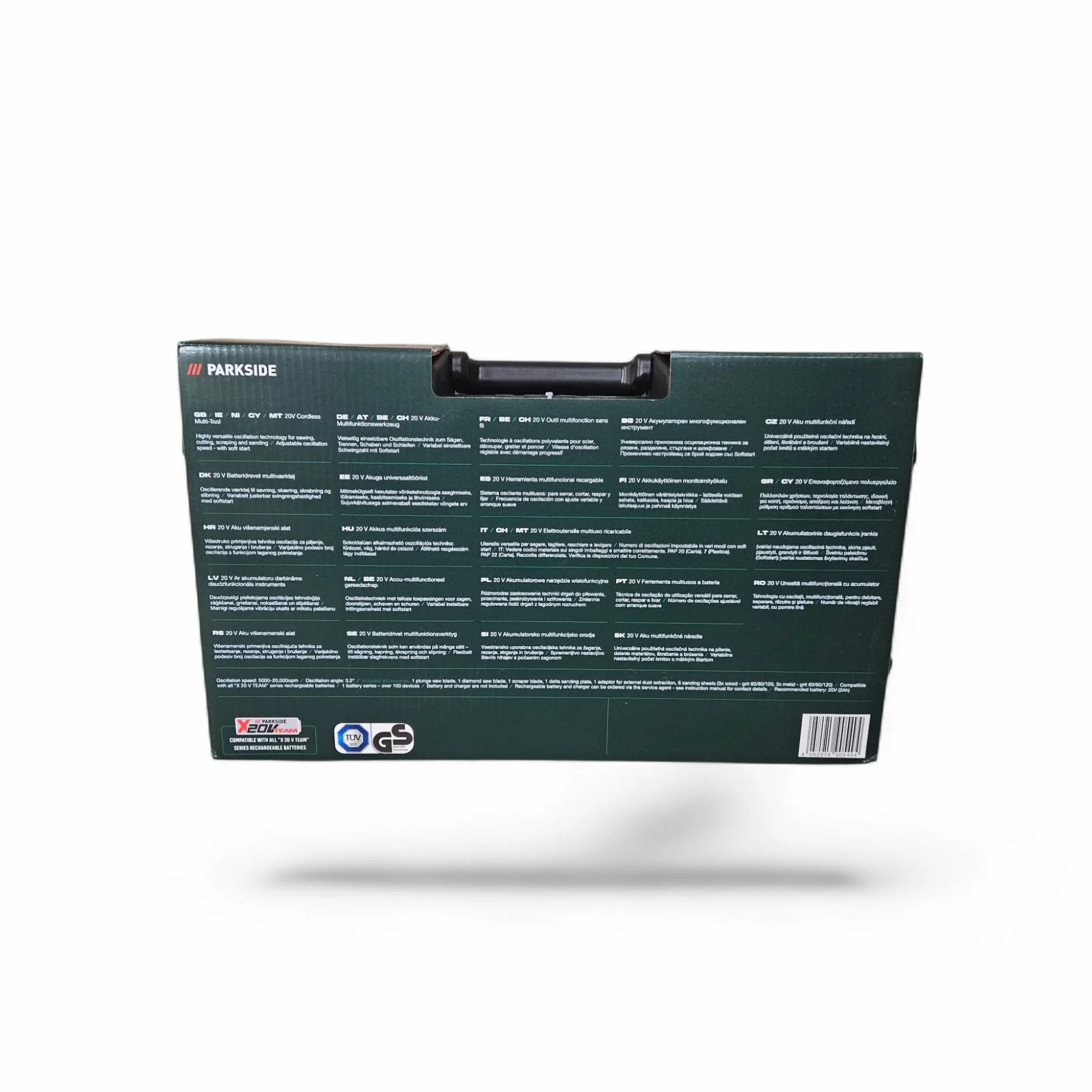 Parkside PAMFW 20-Li B2 20V Herramientas multifunción inalámbricas - Unidad Desnuda Tecnología de oscilación altamente versátil para aserrar, cortar, raspar y lijar