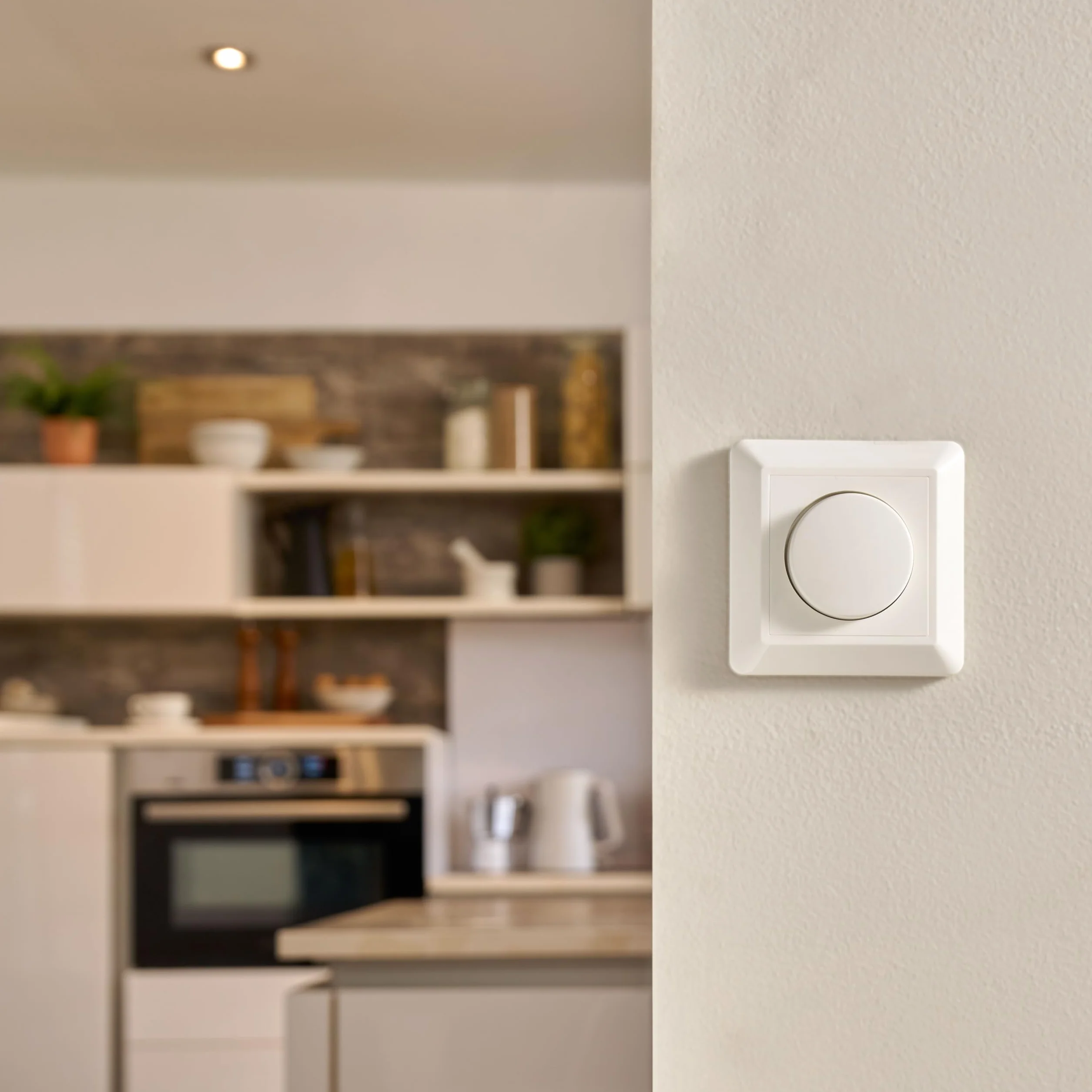 greenandco gc-350 regulador de intensidad LED giratorio | 1-350 W | también adecuado para circuitos con conmutador | función de disparo programable | empotrable | blanco