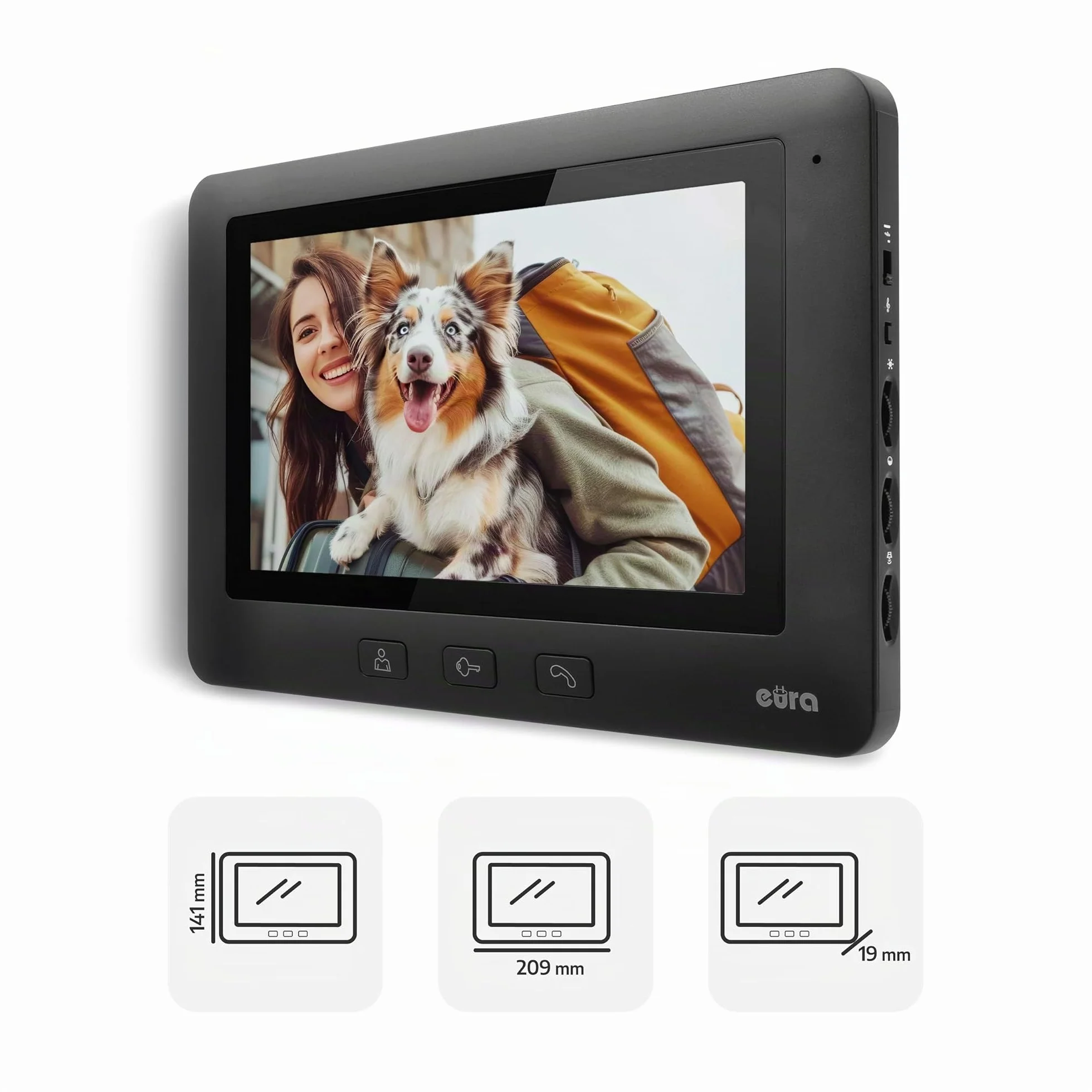 videoportero Color de 7", 4 Hilos, 2 monitores