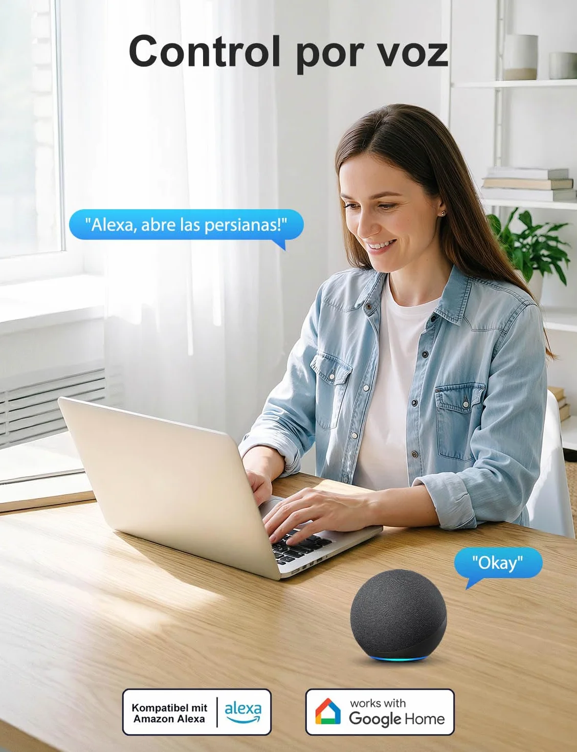 【LED Controlable】Alexa Interruptor Persiana, Maxcio Interruptor Wifi Compatible con Alexa y Google Home, Control de APP y Función de Temporizador, para Motor Persiana, Motor Tubular-4 Packs