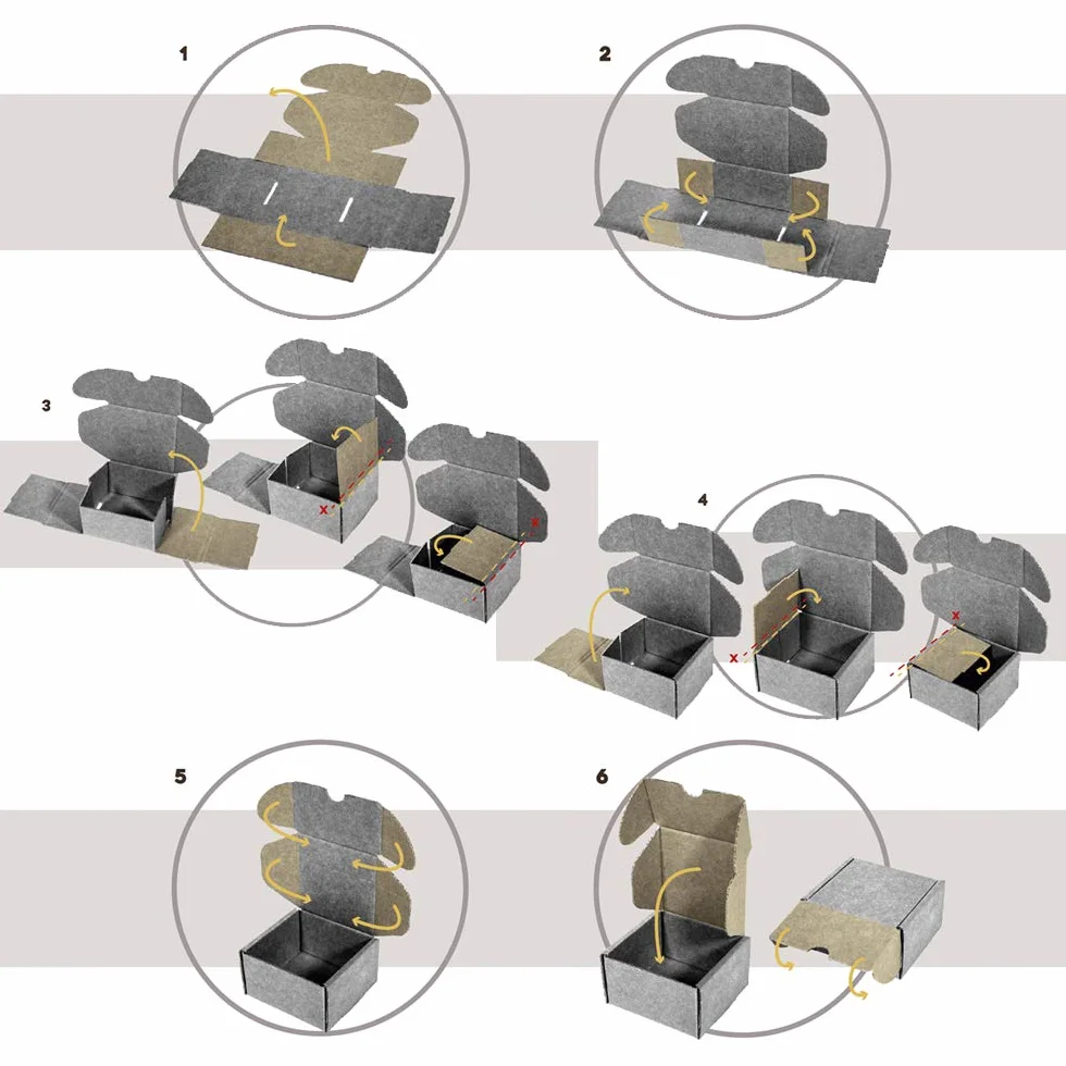 Cajas Cartón Kraft Automontables Doble Pared 13x15x4 cm Pack 20
