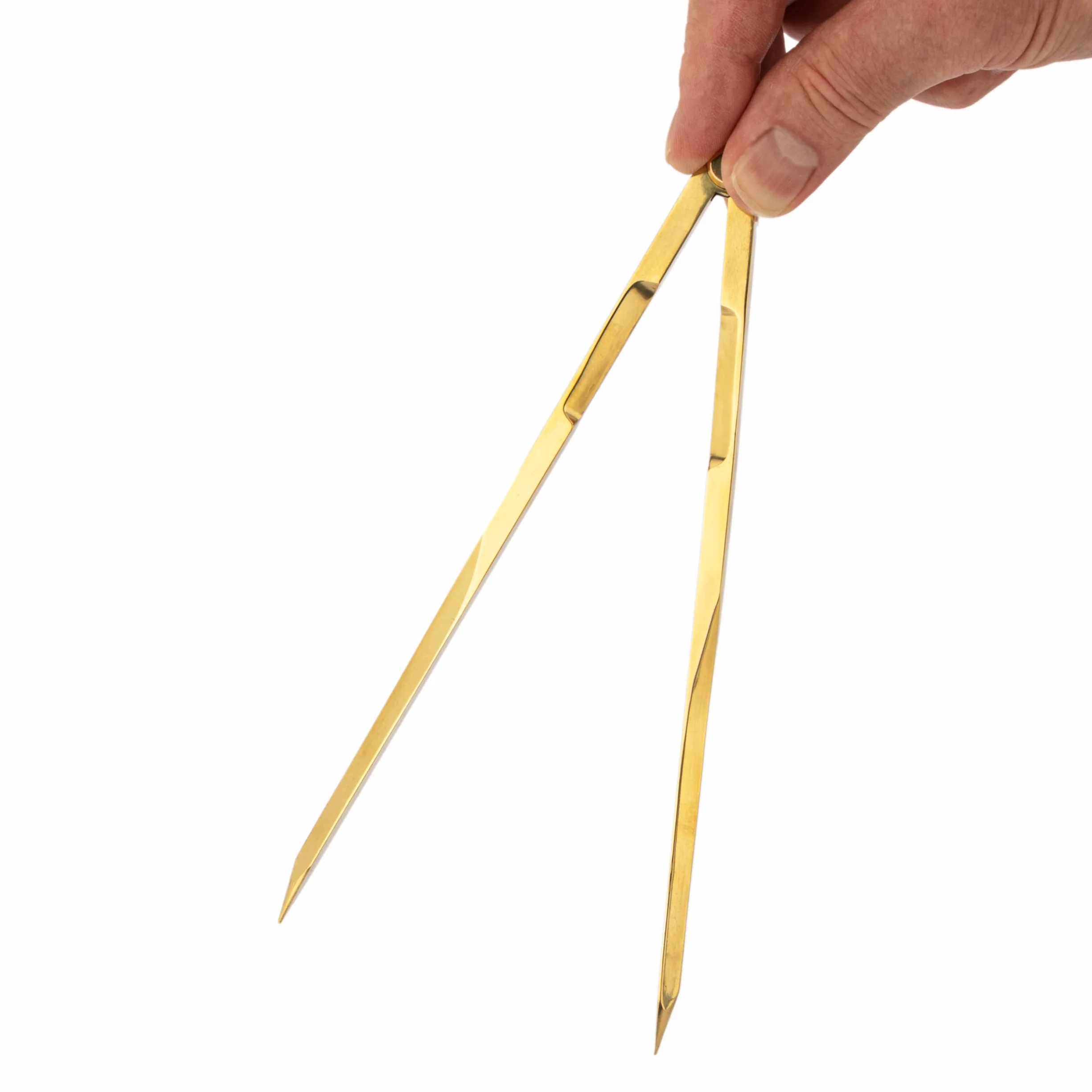 NKlaus Compás de latón 21 cm en caja de madera