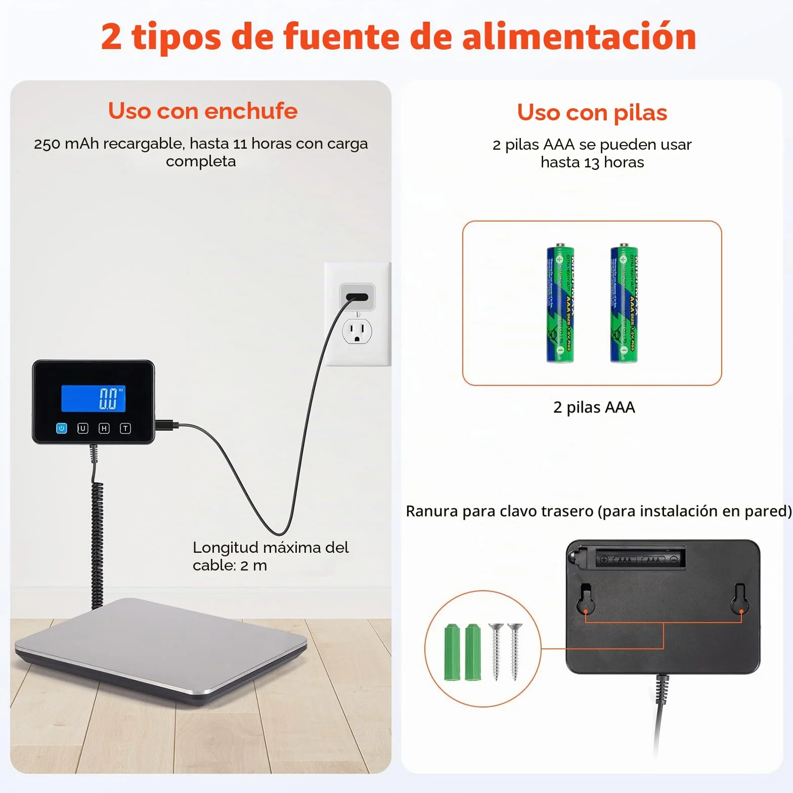 MUNBYN Bascula Industrial 200kg/50g, Acero Inoxidable, Pantalla LCD, con Retención/Tara, para Equipaje y Almacén