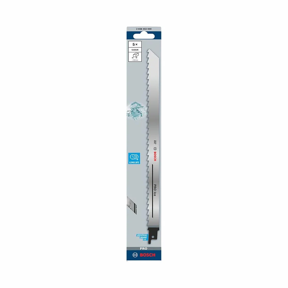 Bosch Professional Hoja de sierra sable S 1211 K Special for Ice 300 x 19 x 1.25 mm