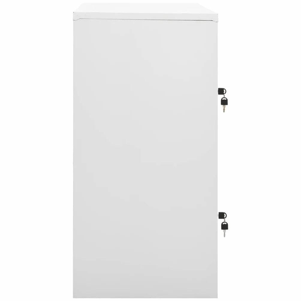 Taquilla gris claro 90 x 45 x 92,5 cm, acero resistente con 4 compartimentos y cerraduras, ideal para oficina, escuela, almacenamiento seguro