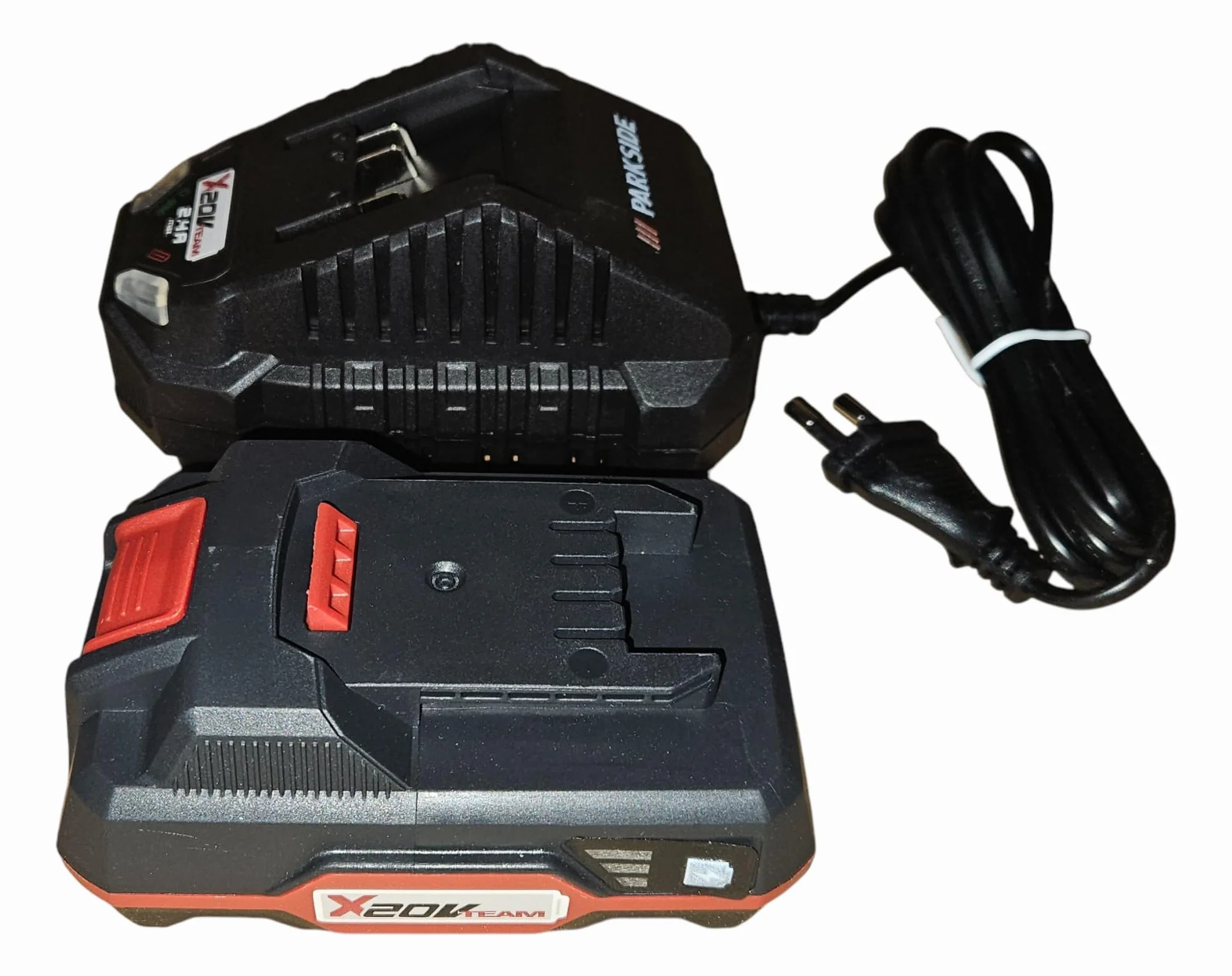 Park Side - Batería Parkside X20V Team 2 Ah y Cargador con Active Cell Balancing