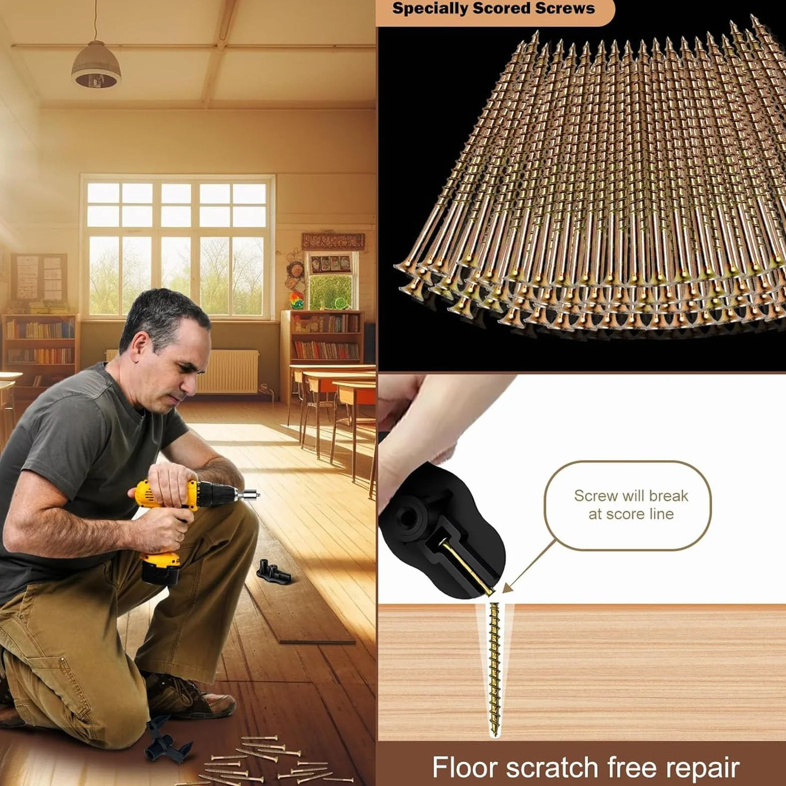 Kit de Reparación de Pisos de Madera No Más Chirridos