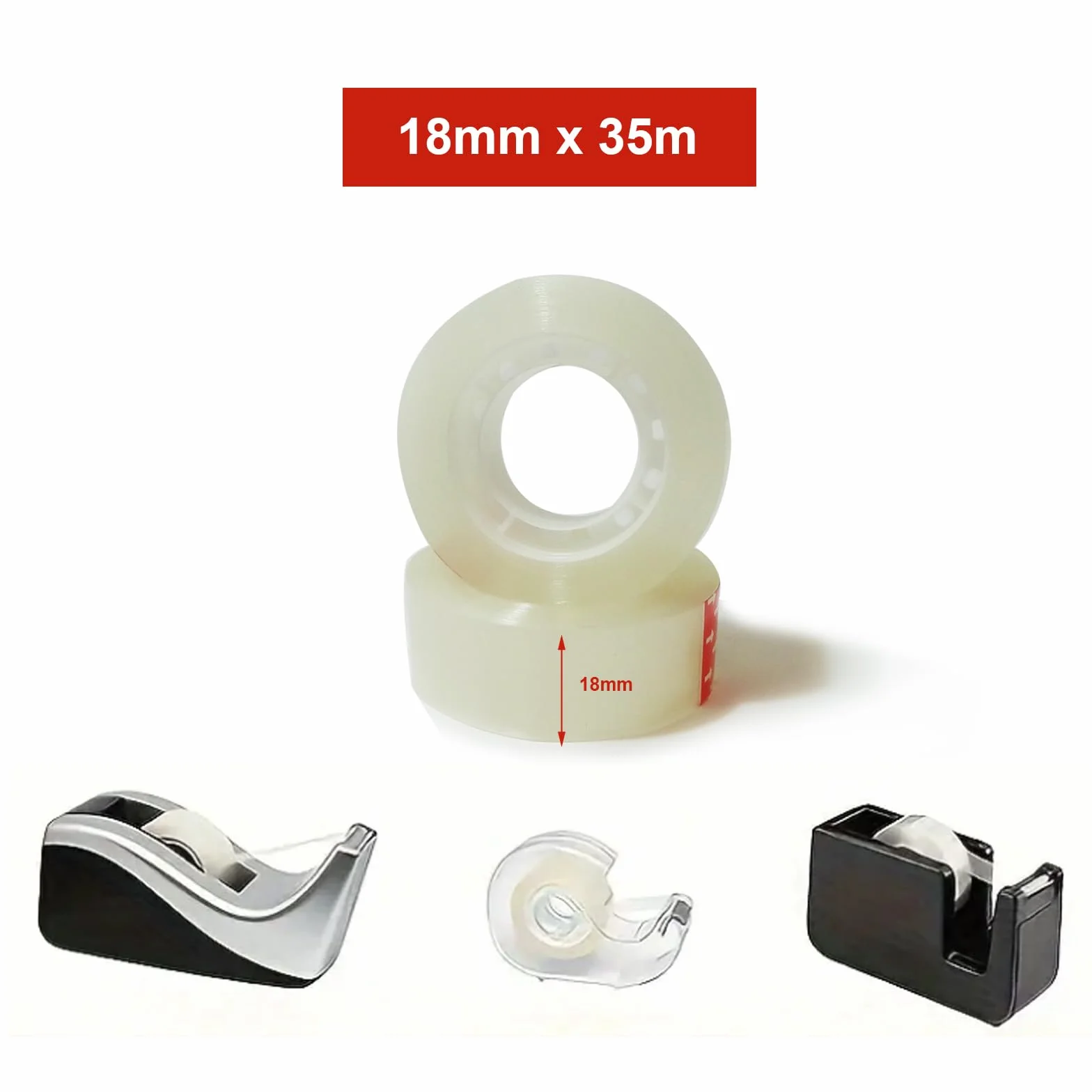 Cinta adhesiva transparente Super Mundo 36 rollos 18 mm x 35m