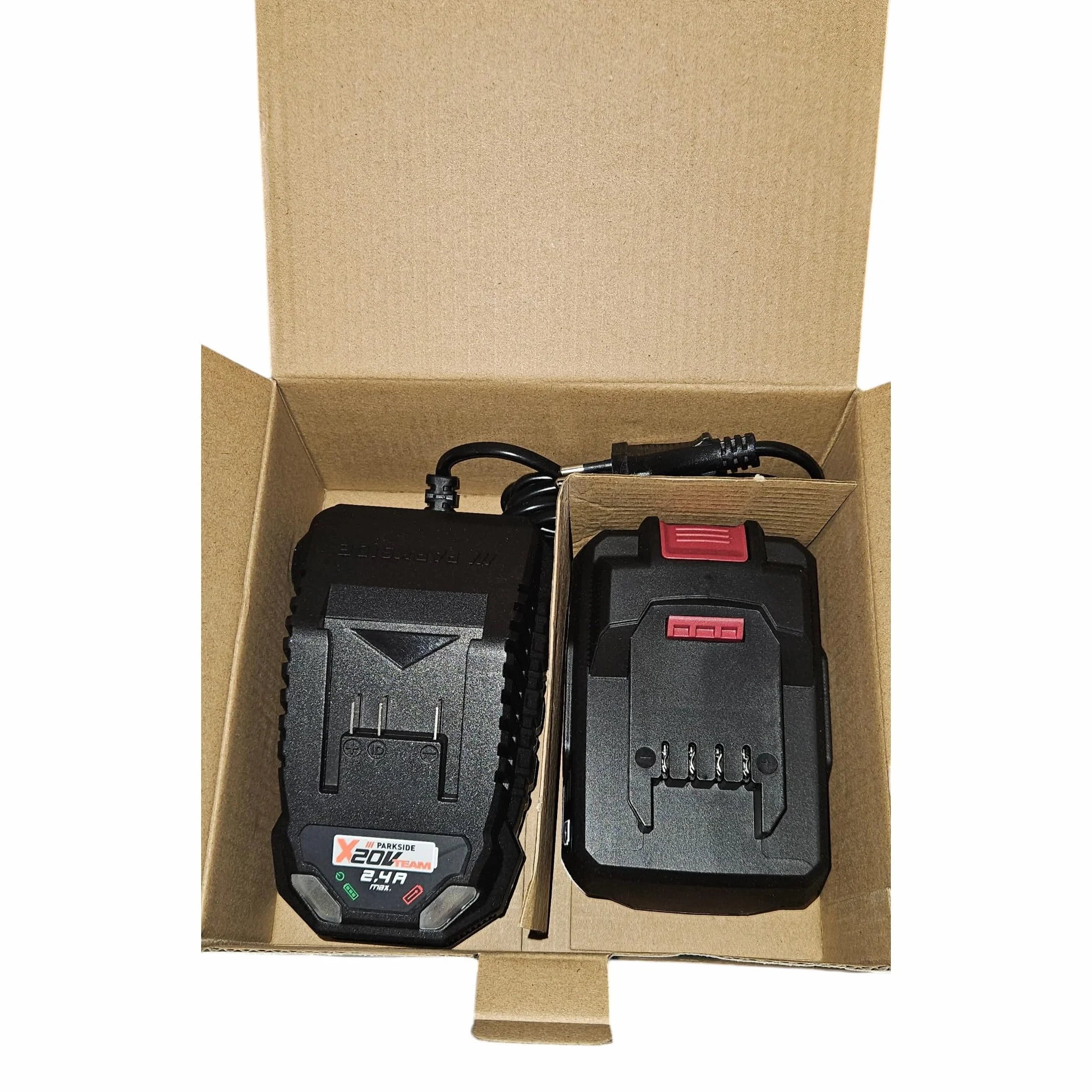 Park Side - Batería Parkside X20V Team 2 Ah y Cargador con Active Cell Balancing