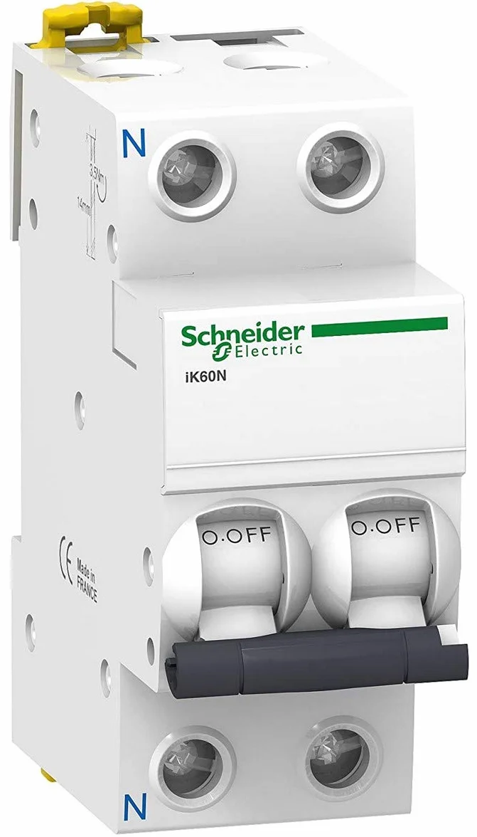 Schneider Electric A9K17616 Interruptor Automático Magnetotérmico, Ik60N, 1P+N, 16 A, Curva C