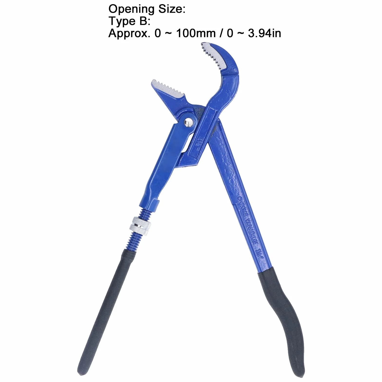 Llave de Tubo, Alicates Universales Métricos de Punta Doblada de 45° Llave Sueca de Acero de Alto Carbono para Abrazadera de Plomería de Baño(1.5 inches),Alicates y herramientas de sujeción
