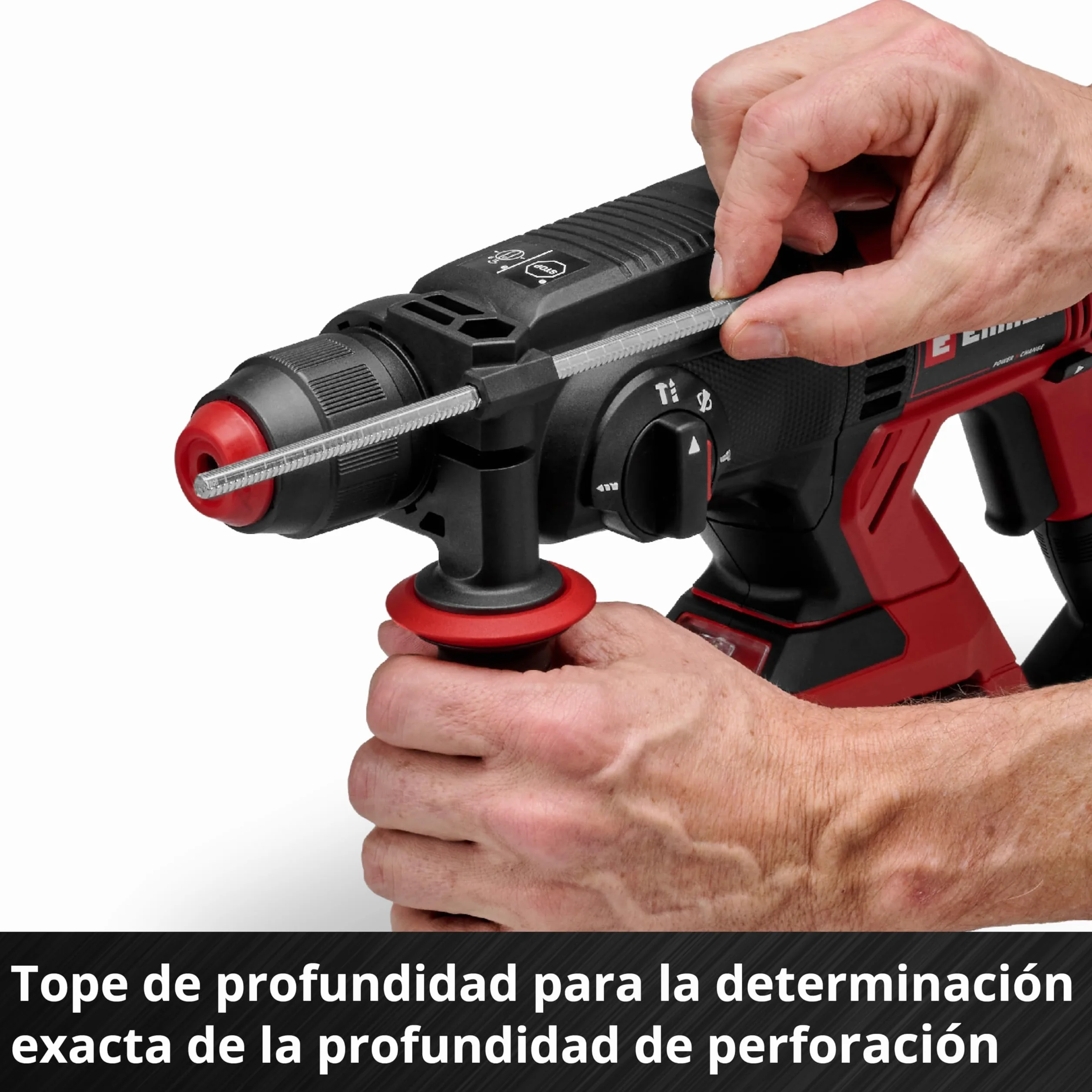 Einhell Martillo perforador con batería TE-HD 18/20 Li (1x4,0 Ah) Power X-Change (18 V, 1,8 J, SDS-plus, potencia de perforación de 20 mm en hormigón, 4 funciones, incl. batería 4,0 Ah + cargador)