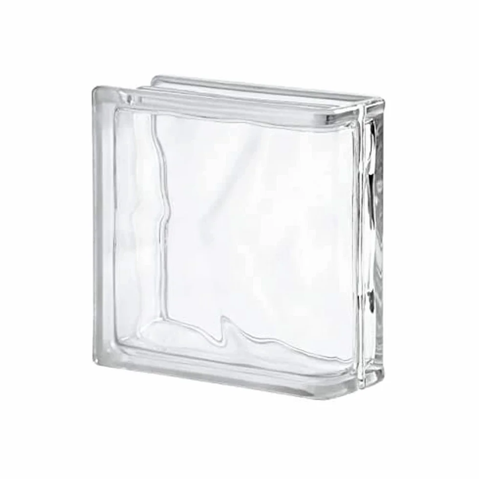Bloque de Vidrio Neutro Terminal Lineal, 19 X 19 X 8 Cm, Transparente