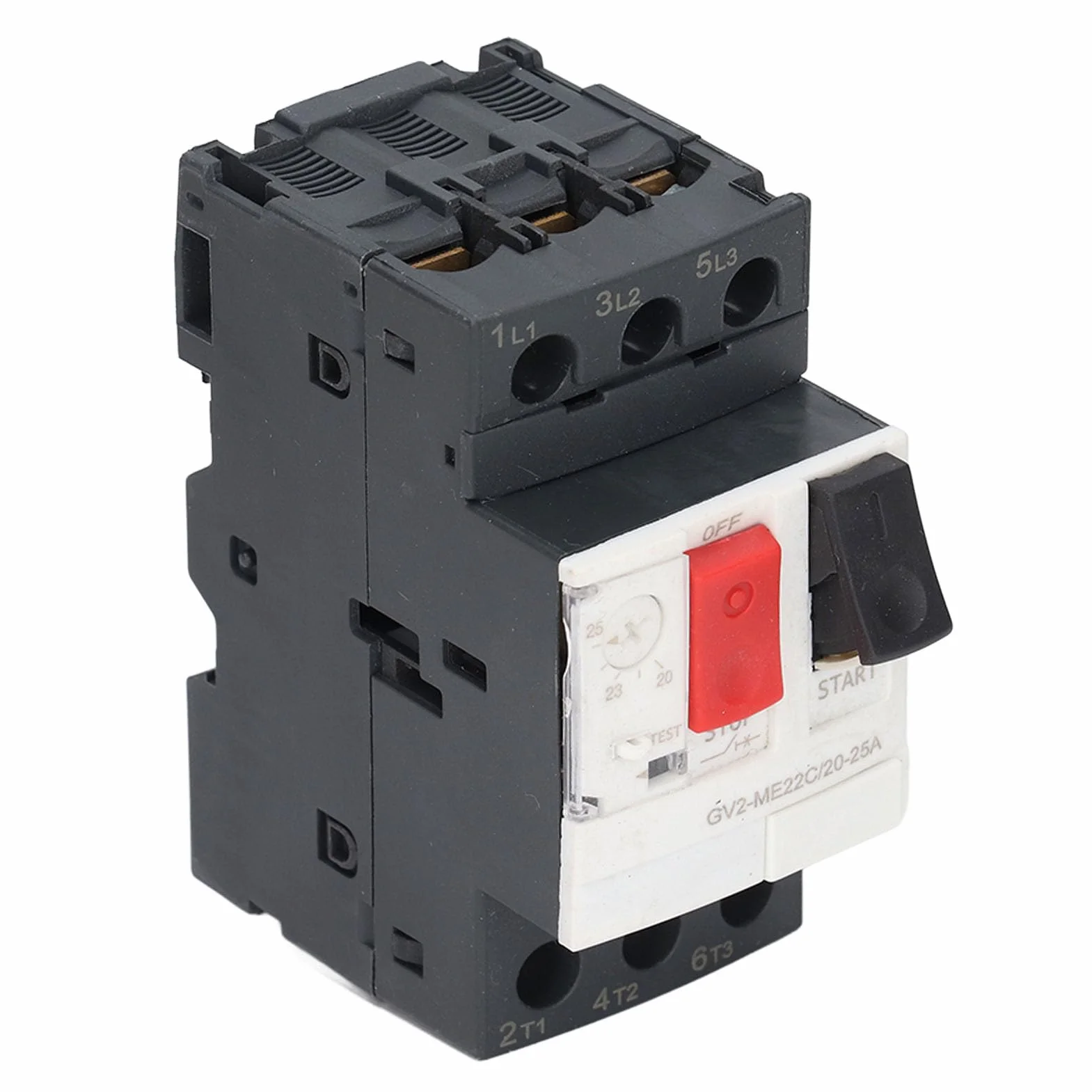 Interruptor de Disyuntor de 690 V CA Instalación de Riel de Guía de 35 Mm Disyuntor de Motor 3P con Interruptor de Protección contra Sobrecarga Botón de Arranque de Motor Manual (GV2-ME22C 20-25A)