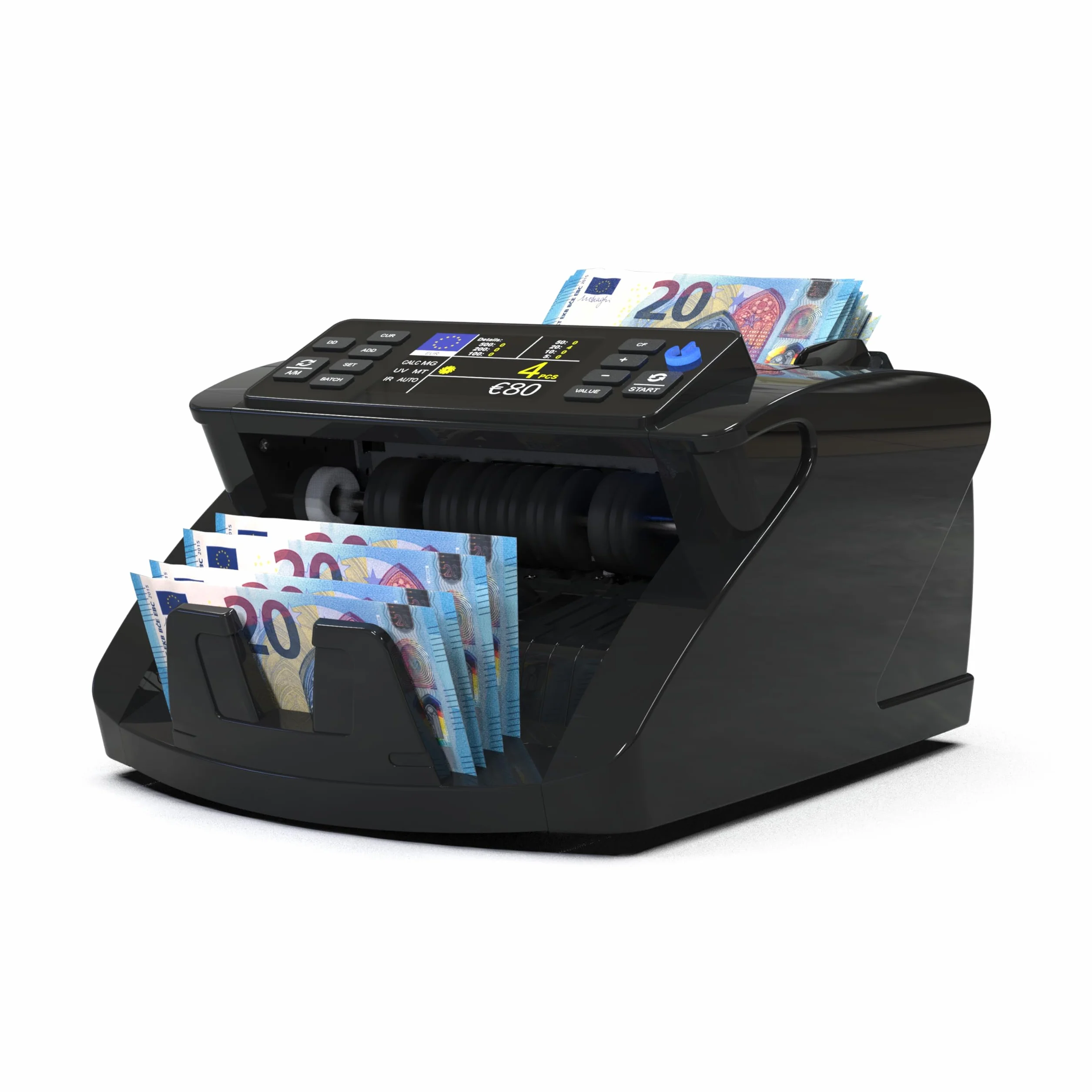 Detectalia V10 Contadora de Billetes UV/MG/IR/MT/DD 1000 Bill/min Pantalla TFT 3.5"