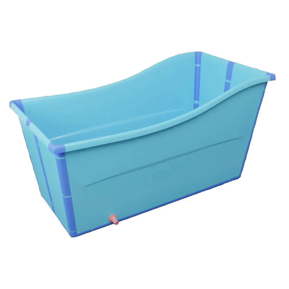 Bañera De Agua Móvil, Bañera Plegable Independiente, Bañera Plegable, Sauna para Adultos, Cubo Rectangular, Duradero Y Fácil De Almacenar(Color:Azul)