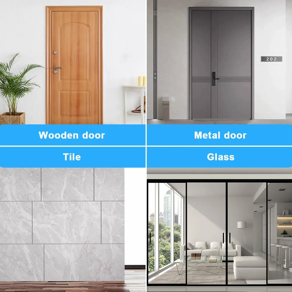 Vicloon Soporte Timbre Ring 2024, 6 Autoadhesivo Sin Taladro, para Ring Battery Video Doorbell 2024, Accesorios Ajustables
