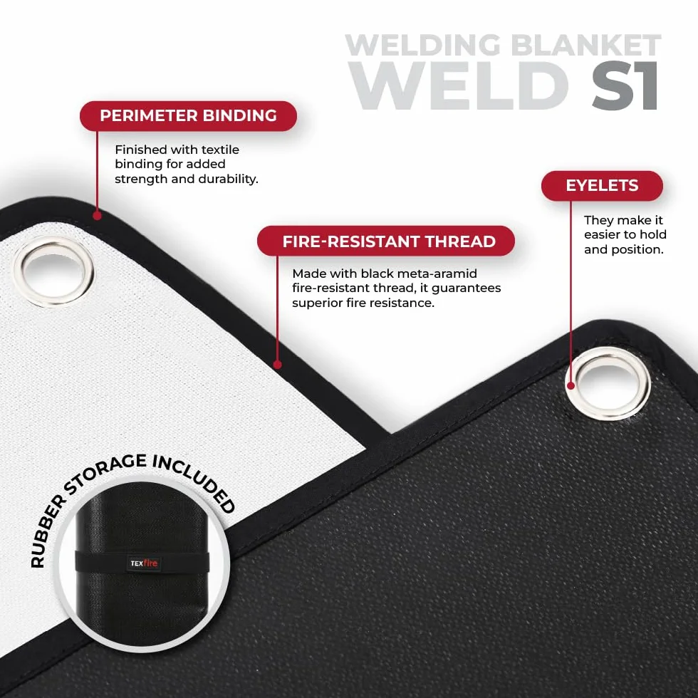 TEXFIRE Manta Soldadura Weld S1 550ºC Ligera y Flexible