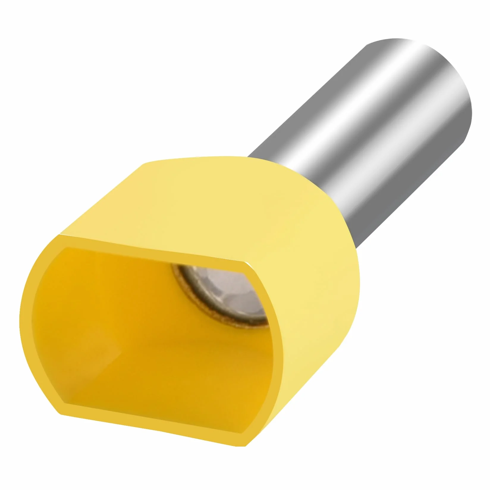 Heschen TE6014 Terminales de crimpar gemelos AWG10 6mm² 14mm Amarillo Paquete 100