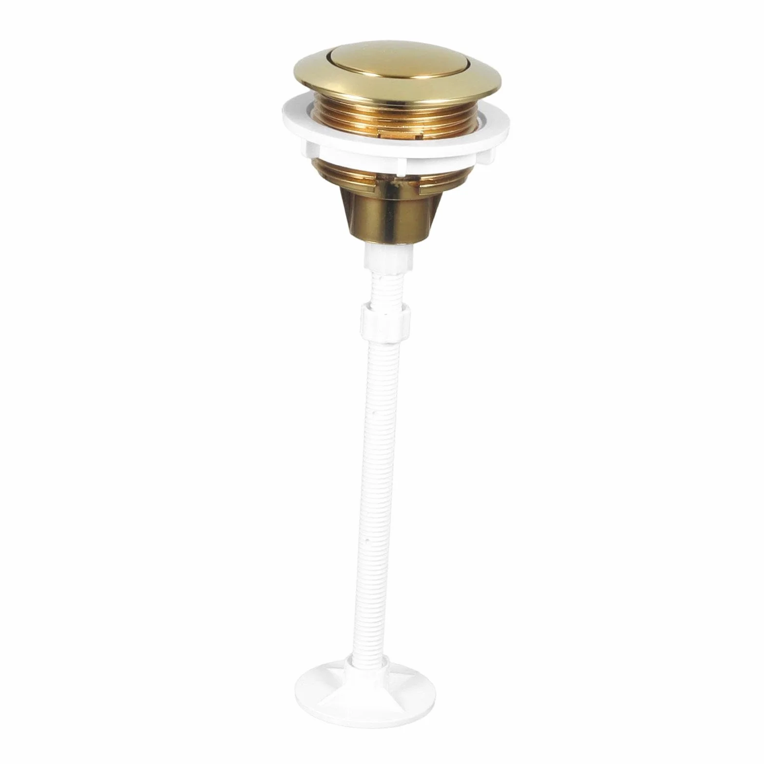 MagiDeal Repuestos para botón de descarga de inodoro, universal, redondo, de 38 mm, botón de un solo pulsador para tanque de inodoro, fácil de instalar para, Oro