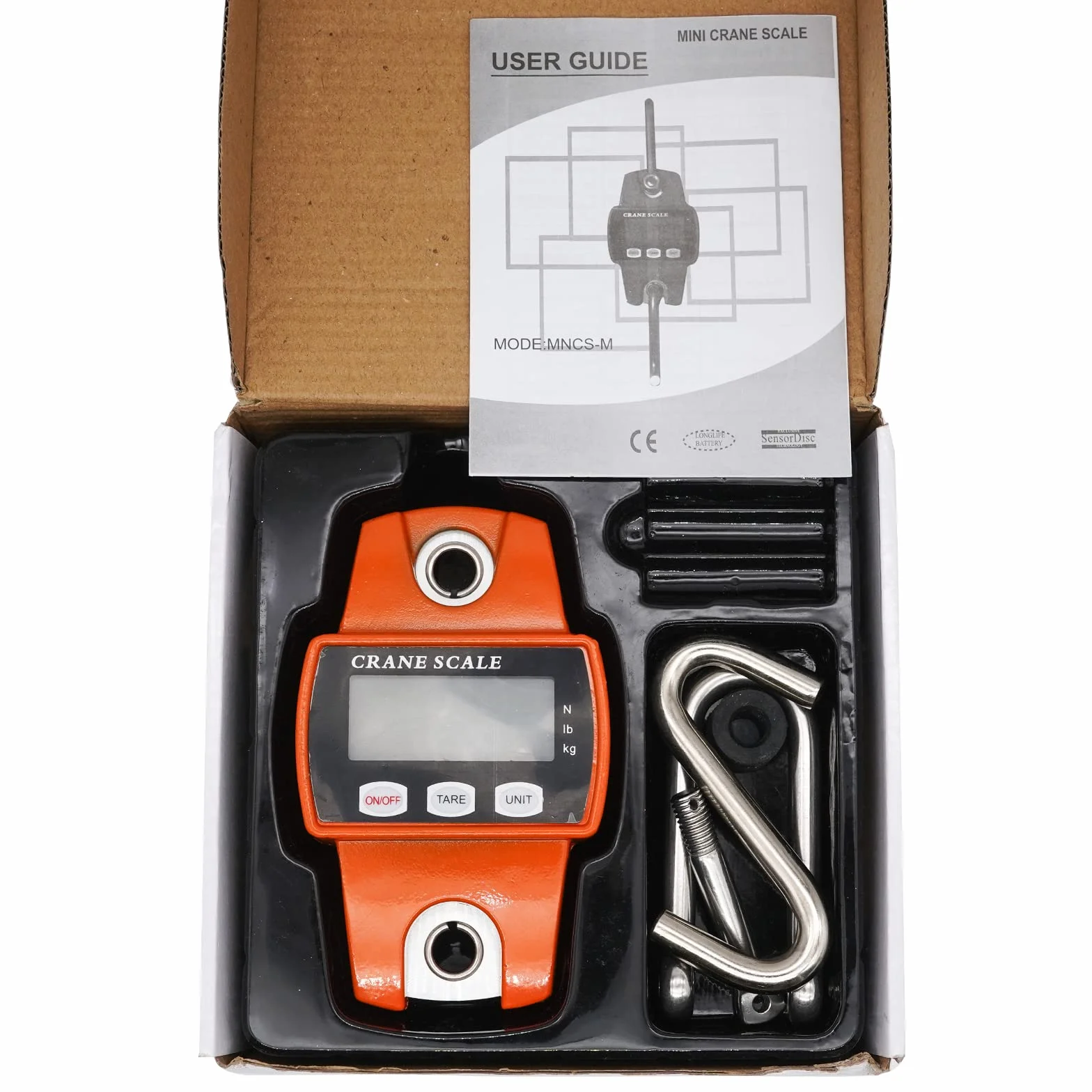 300KG/660LBS Mini Grúa Báscula Portátil LCD Digital Electrónica Balanza Colgante Herramienta de Peso Pesado para el Hogar Granja Mercado