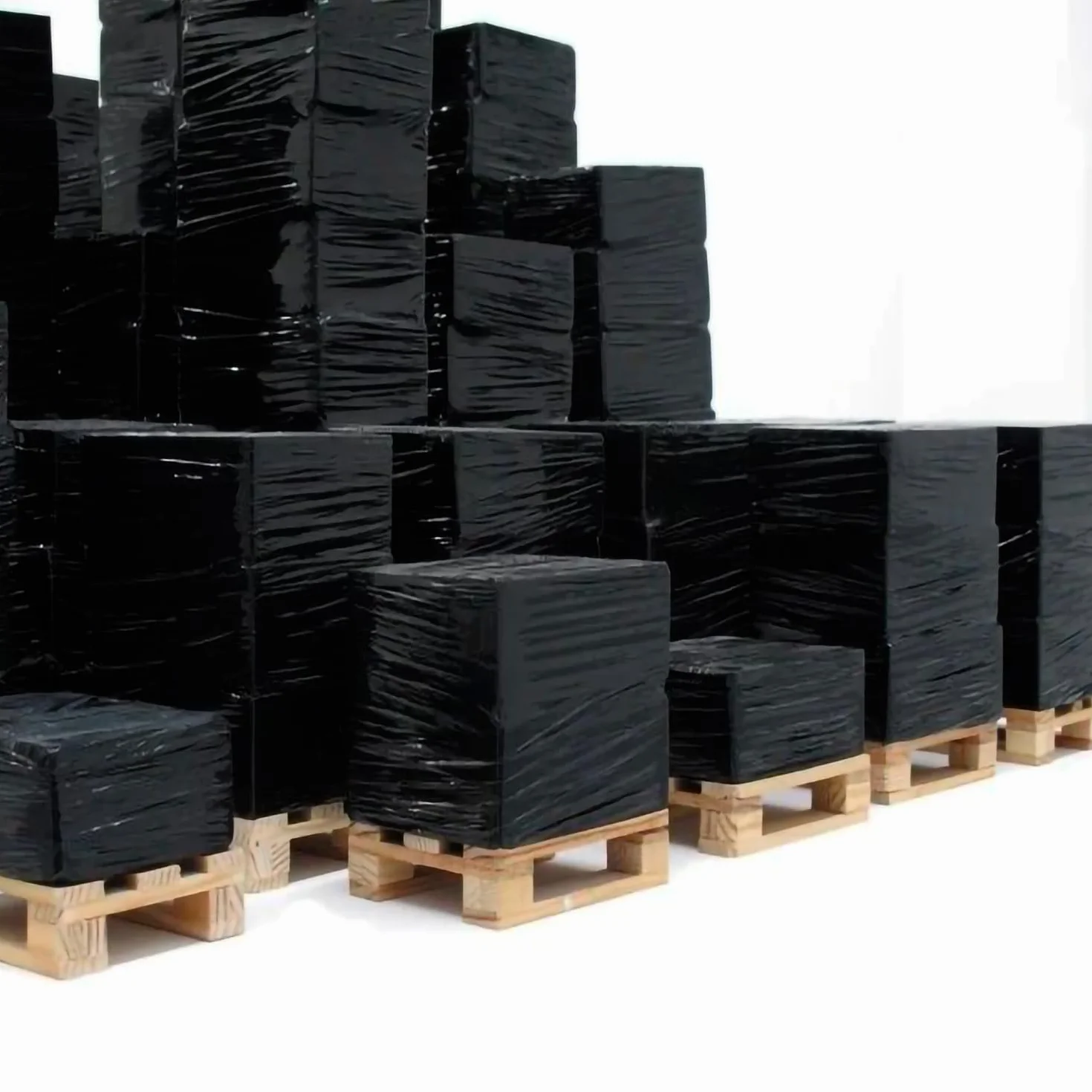 Various Film Negro para embalaje plástica retráctil de 50cmx200m,23 micras, resistencia industrial de estiramiento, adherencia Negro, envoltura para mudanza, palets.
