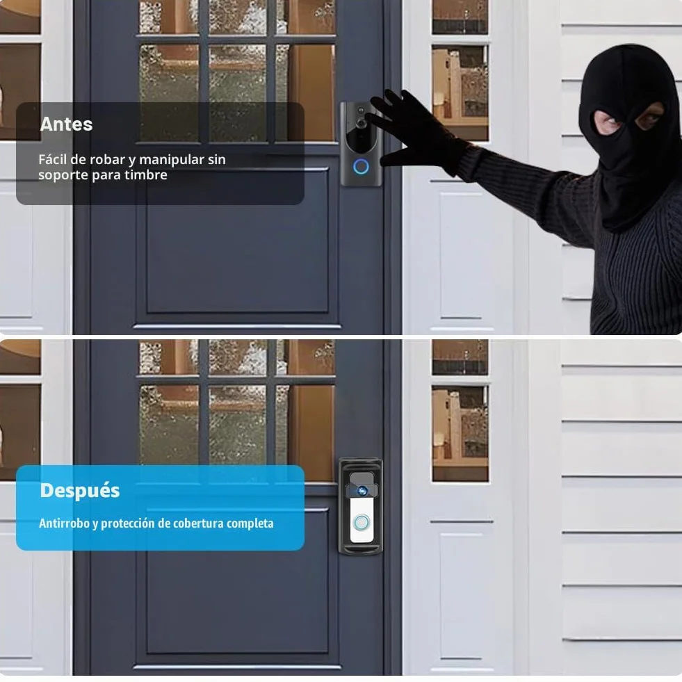 Timbre de la Puerta de Soporte, Video Timbre de la Puerta de Soporte, Timbre de la Esquina Adaptador, Compatible con Video Doorbell Wired Pro2 Plus/3/2/1