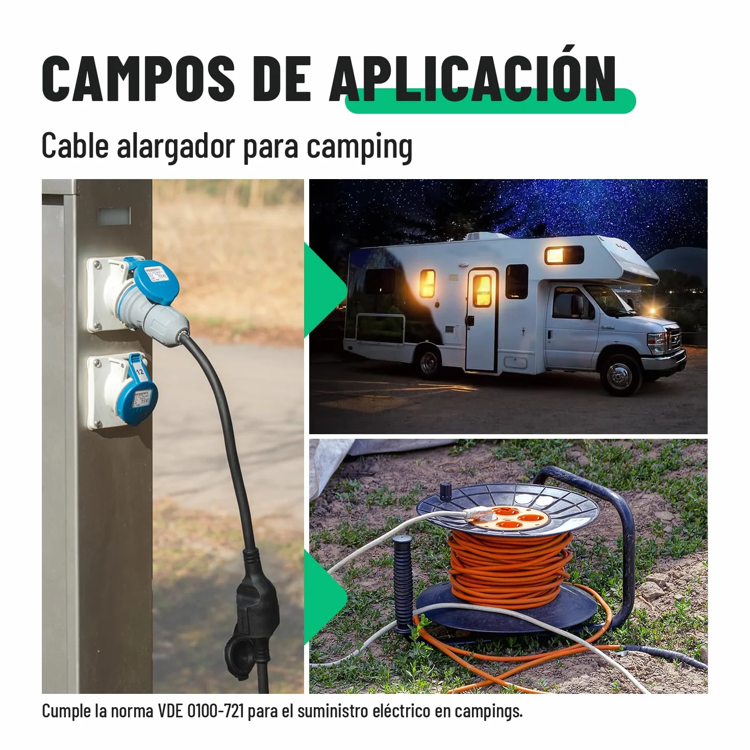 greate set de adaptadores - enchufe Schuko a conector CEE y conector CEE a enchufe - adaptadores de conector 230V con protección IP44