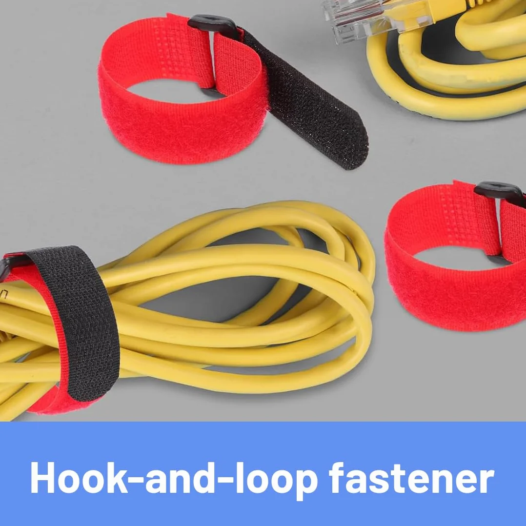 14 Piezas Bandas de Correa Bandas Elásticas con Cierres de Gancho y Bucle Banda de Cierre con Hebilla Para Organizar sus Cables de Extensión Mangueras Bicicleta Taller Garaje