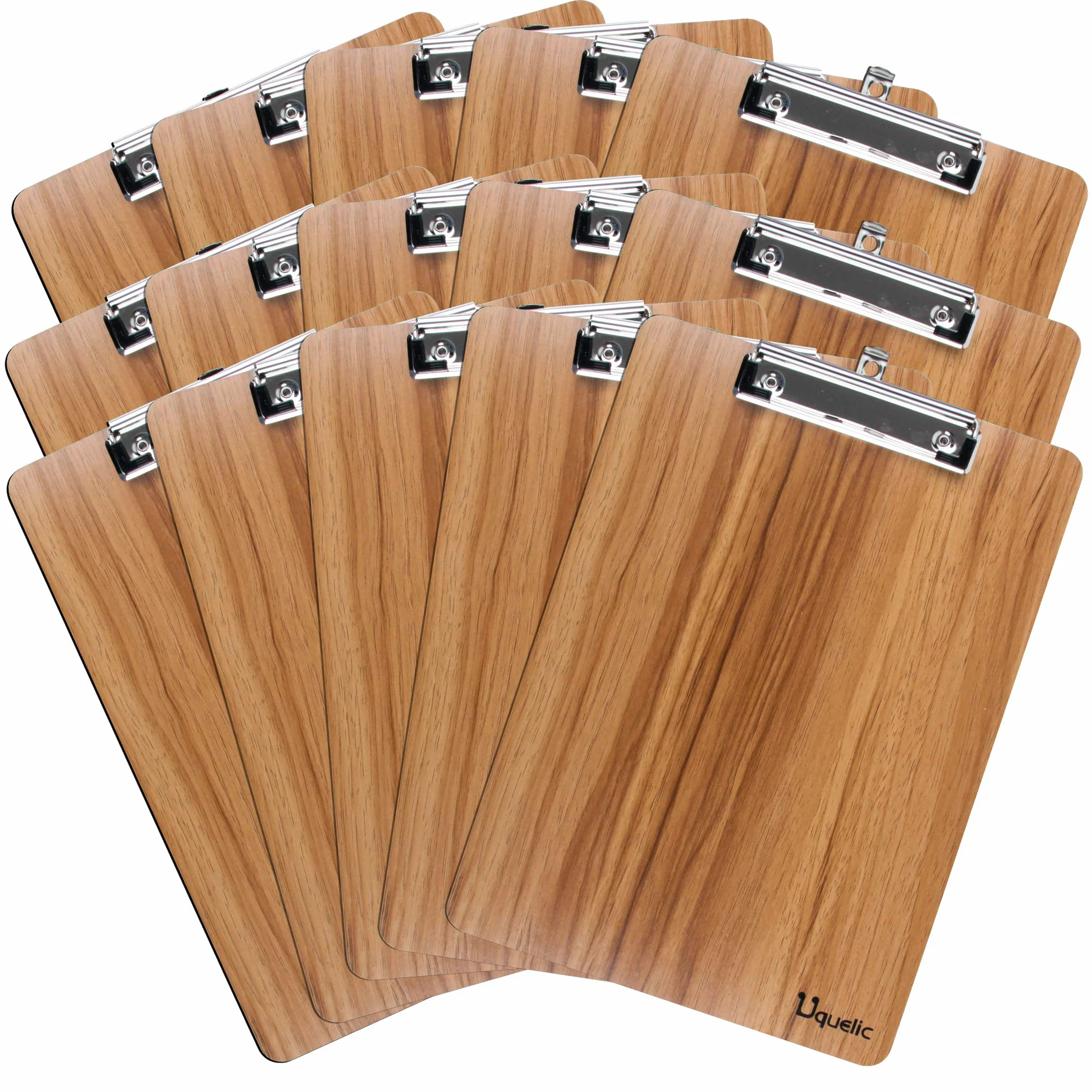 Portapapeles A4 con Pinza Madera Impermeable 15 Piezas Uquelic