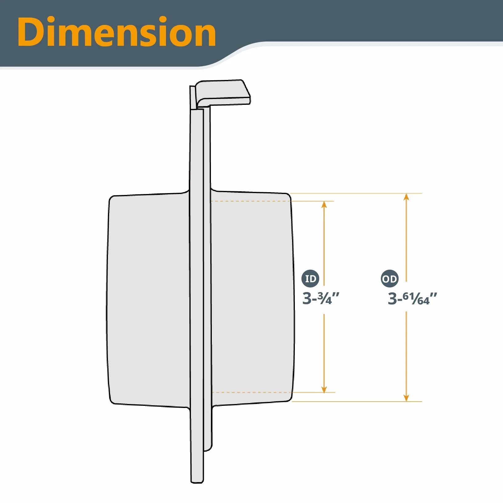 POWERTEC 70108-P6 - Puerta de explosión de 4 pulgadas para colector de polvo, accesorios de recogida de polvo, 6 unidades