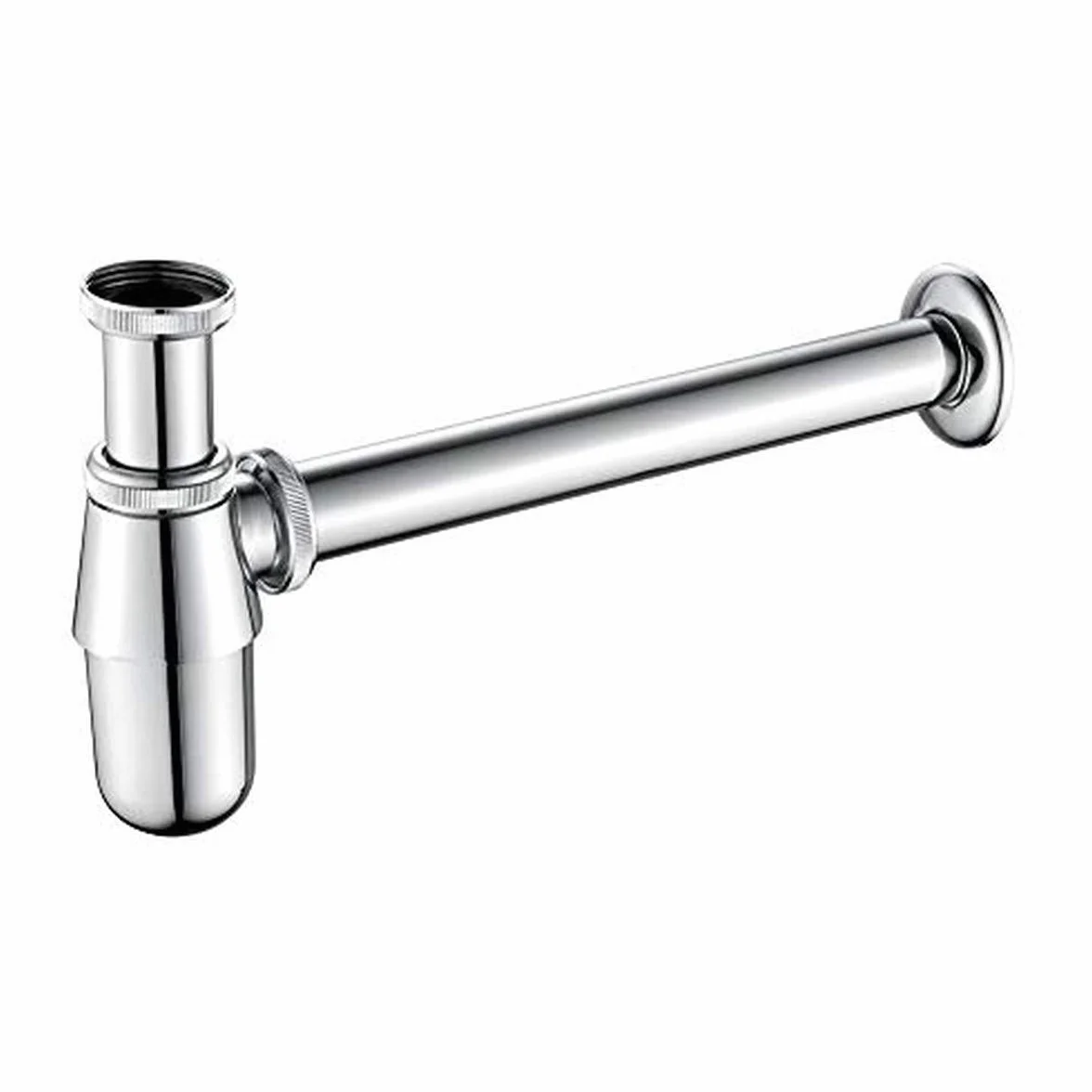 Ibergrif Sifón Universal para Fregadero 1-1/4 pulgadas x 32 mm Antiolor Regulable en Altura Cromado