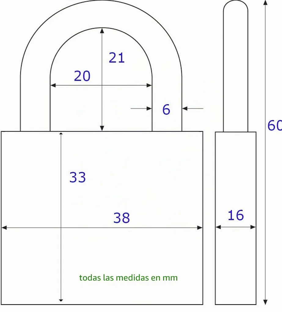 3 candados misma llave. Candados grandes y resistentes con llaves (18). Se pueden utilizar como candado taquilla o cerradura taquilla.