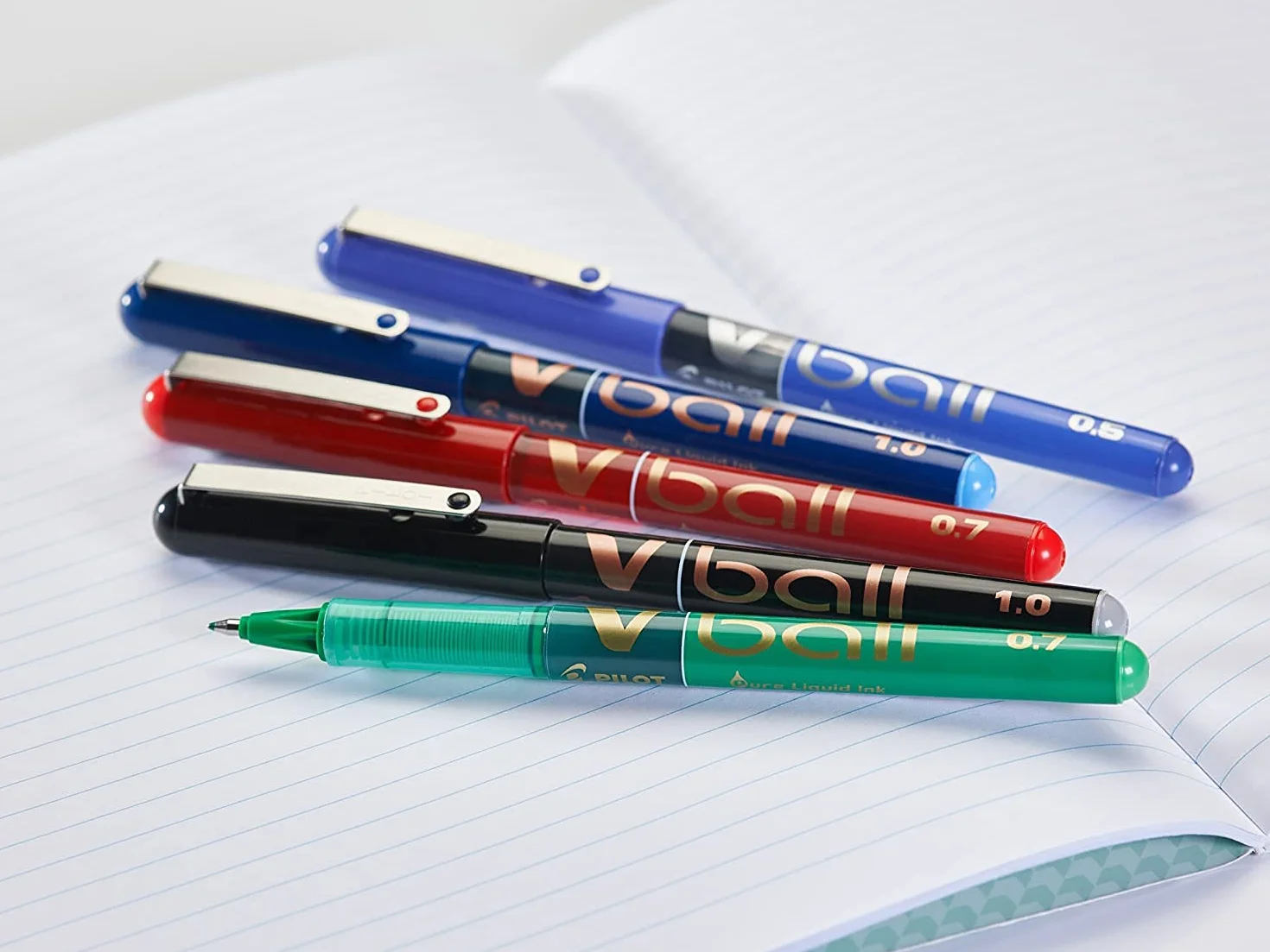 PILOT VBall 05 Bolígrafos Roller Tinta Líquida Punta Fina 0,5mm Azul Secado Rápido